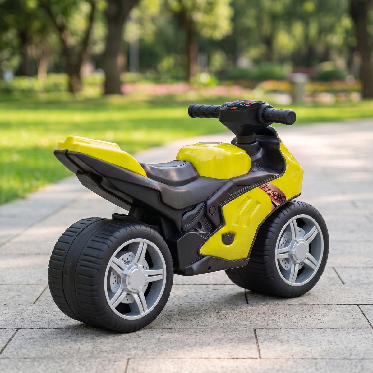 AIYAPLAY Balance Bike with Music Extra-Wide Wheels Toddler Bike for Boys Girls Green