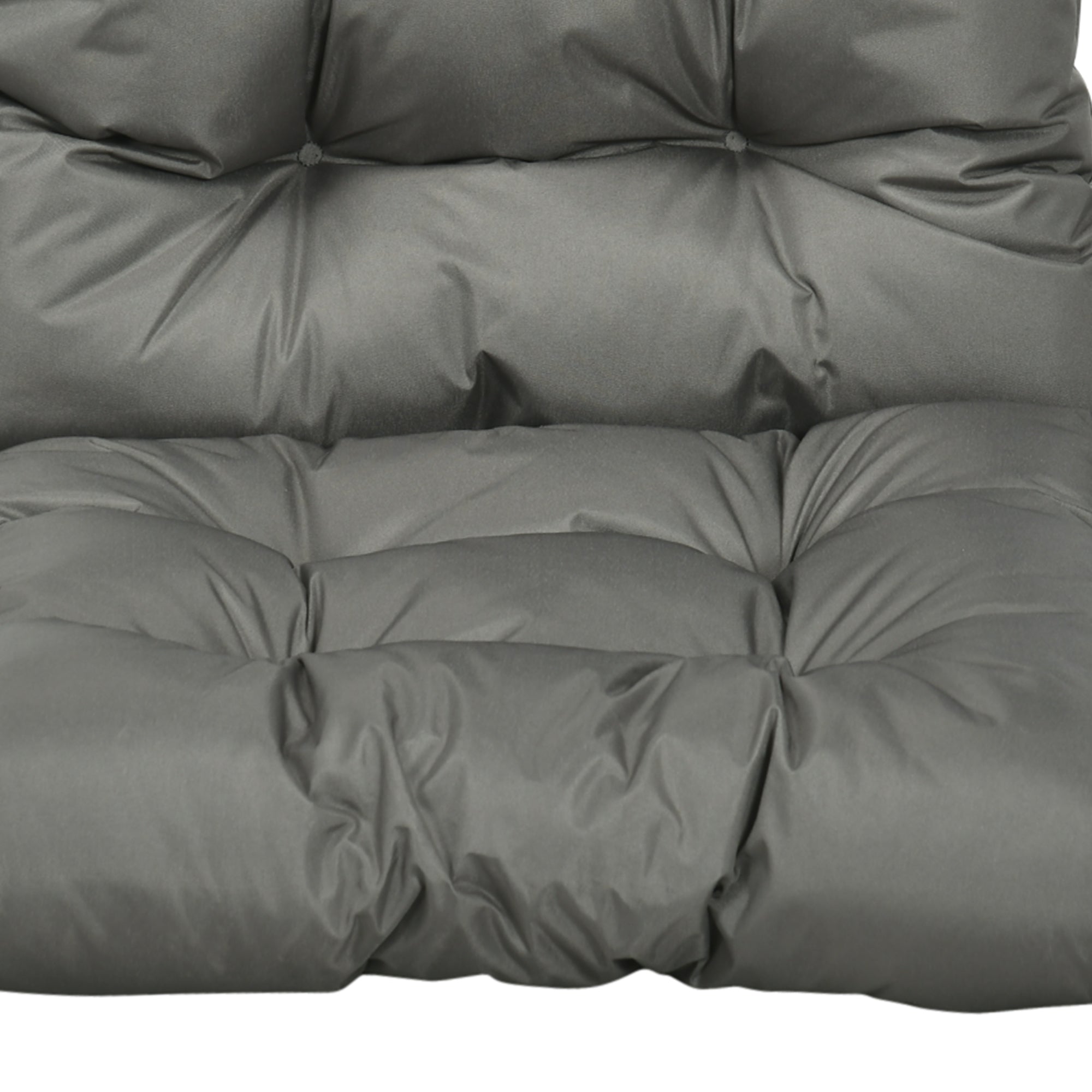 Outsunny Garden Back Chair Cushion, Comfortable Patio Seat Cushion Pad with Backrest for Outdoor & Indoor Use, Light Grey - North Peak Garden Furniture