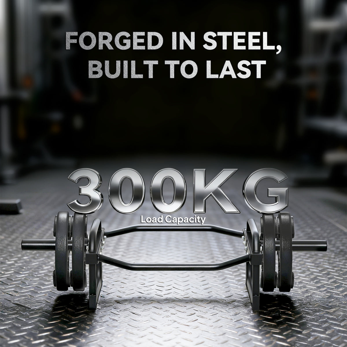 SPORTNOW Olympic Trap Bar, 2" Hex Barbell Bar with 300kg Capacity for Deadlifts, Shrugs, Squats and Farmer Walks