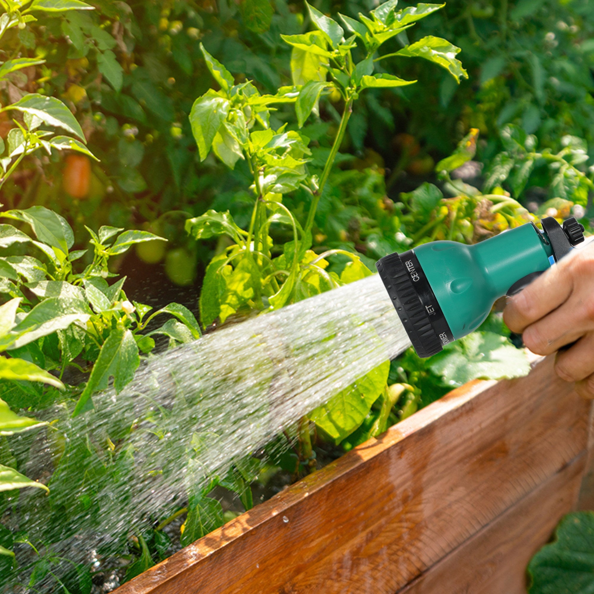 Outsunny Retractable Hose Reel Wall Mounted, 30+2m Garden Hose Pipe Reel with Lock, Auto Rewind, 7 in 1 Spray Nozzle, Includes Wall Fixings, 180° Swivel, Outdoor Watering, 59 x 23 x 42 cm, Green