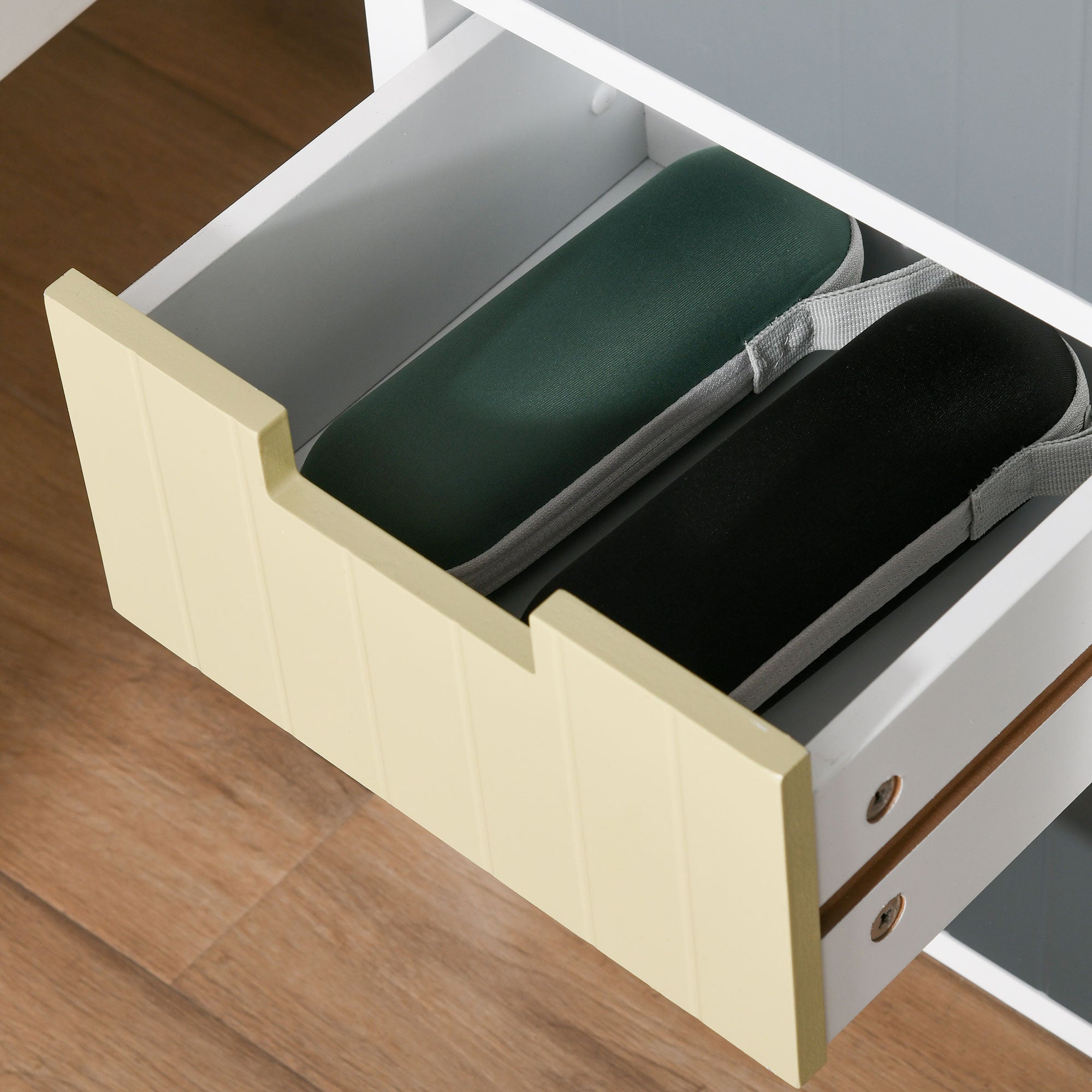 HOMCOM Storage Tower, Dresser Chest with Drawers, Wood Top, Organizer Unit for Closets Bedroom Nursery Room Hallway - North Peak Garden Furniture