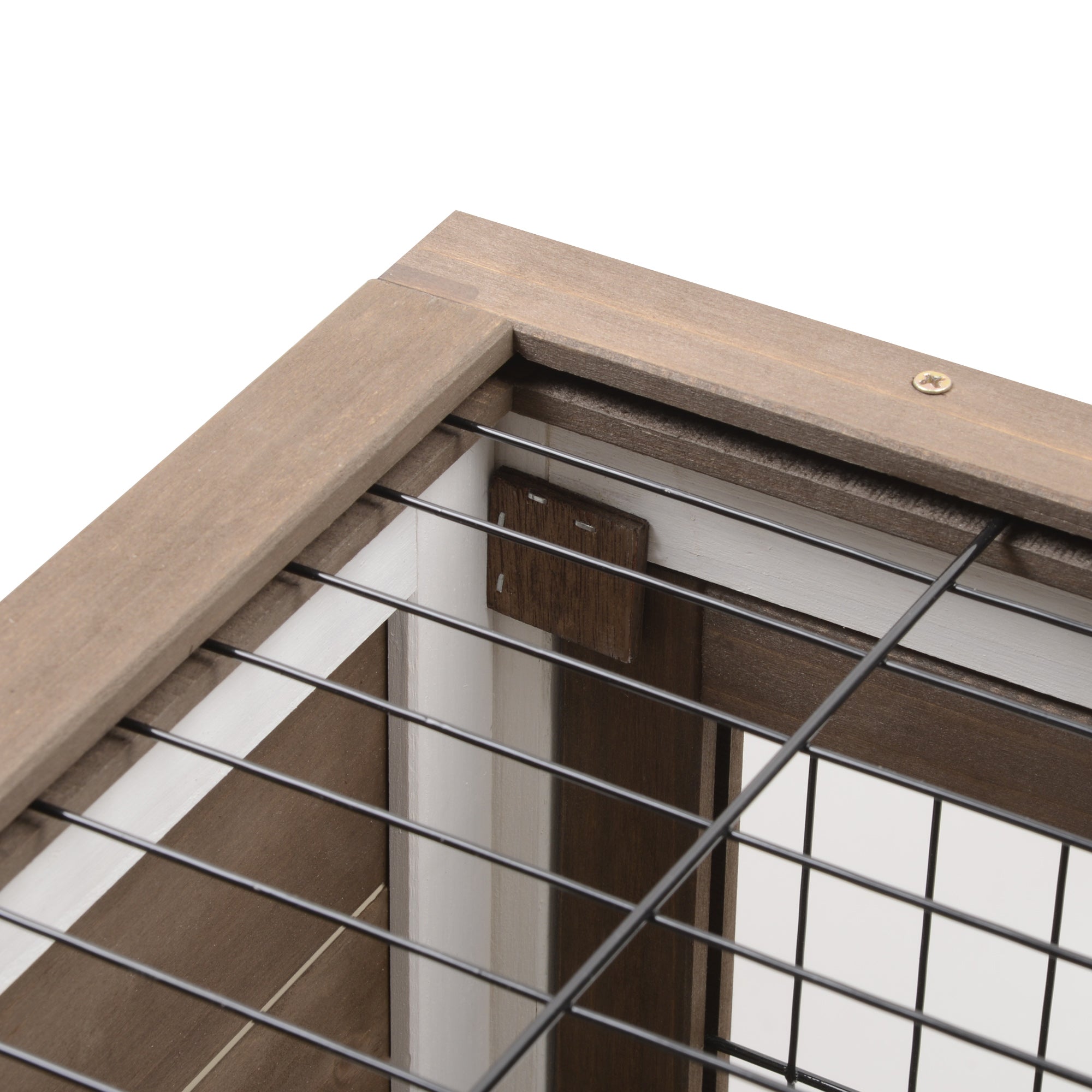 PawHut Two-Tier Rabbit Hutch Pet Cage, with Wheels - Brown - North Peak Garden Furniture