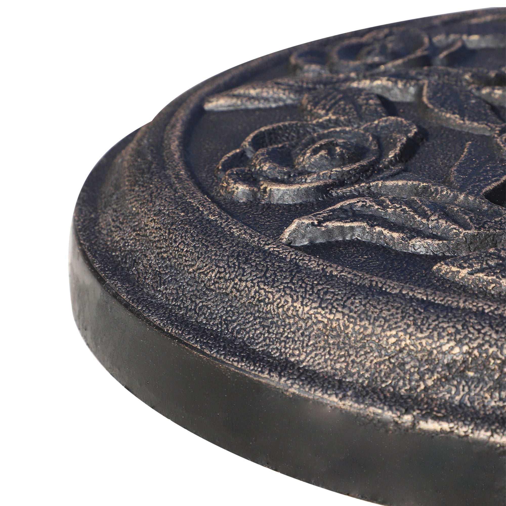 Outsunny 9kg Garden Parasol Base, Round Resin Sun Umbrella Base, Outdoor Umbrella Stand for 38mm or 48mm Outdoor Umbrella Poles, Bronze Tone - North Peak Garden Furniture