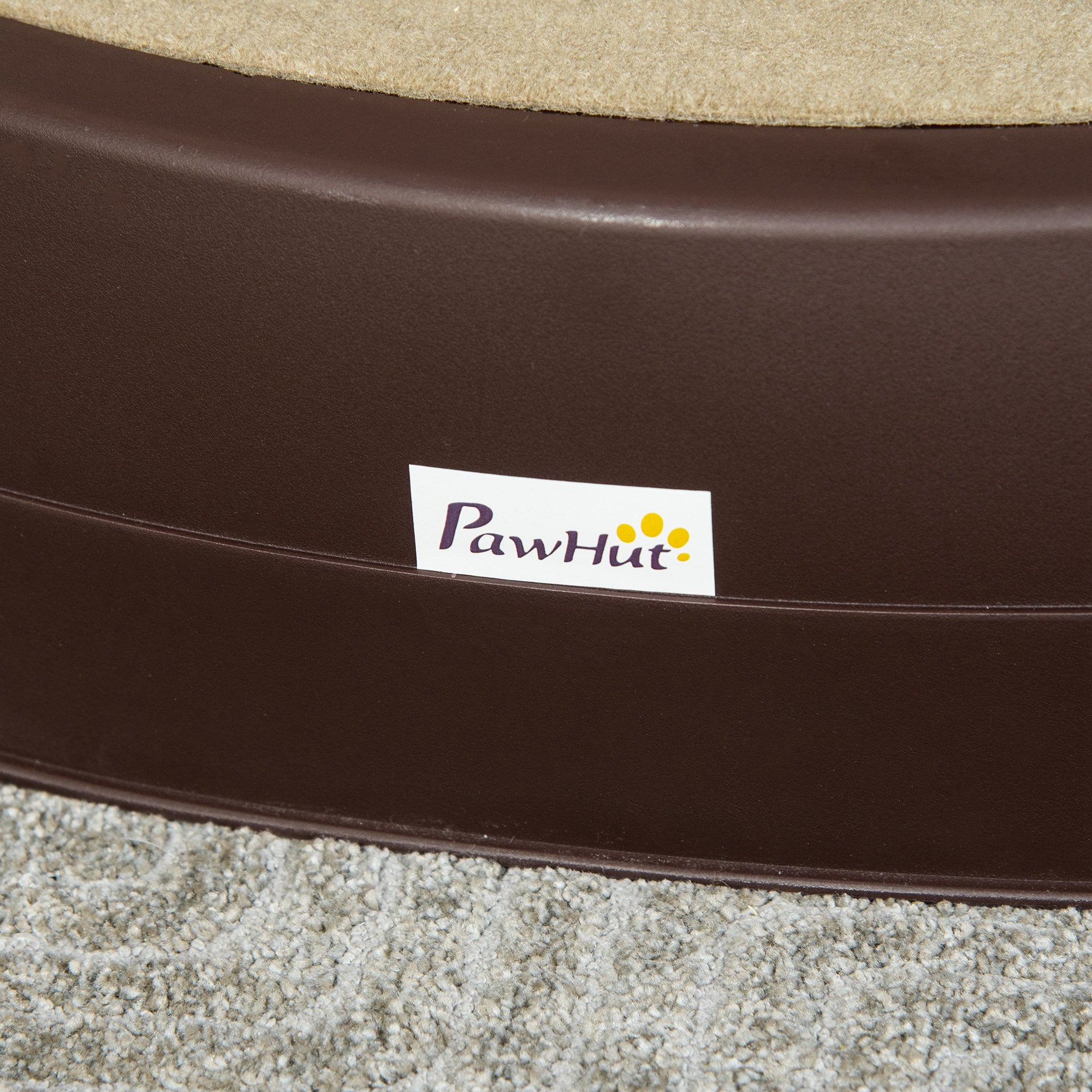 PawHut Foldable Pet Stairs Portable Dog Steps 3-Step Design with Non-slip Mats for High Beds, Sofas, 49 x 38 x 38 cm, Brown - North Peak Garden Furniture