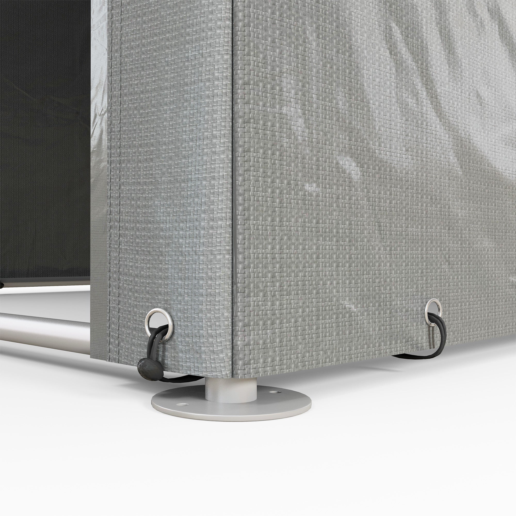 Outsunny 1.6 x 2.2m Garden Storage Shed Tent, with Accessories - Light Grey - North Peak Garden Furniture