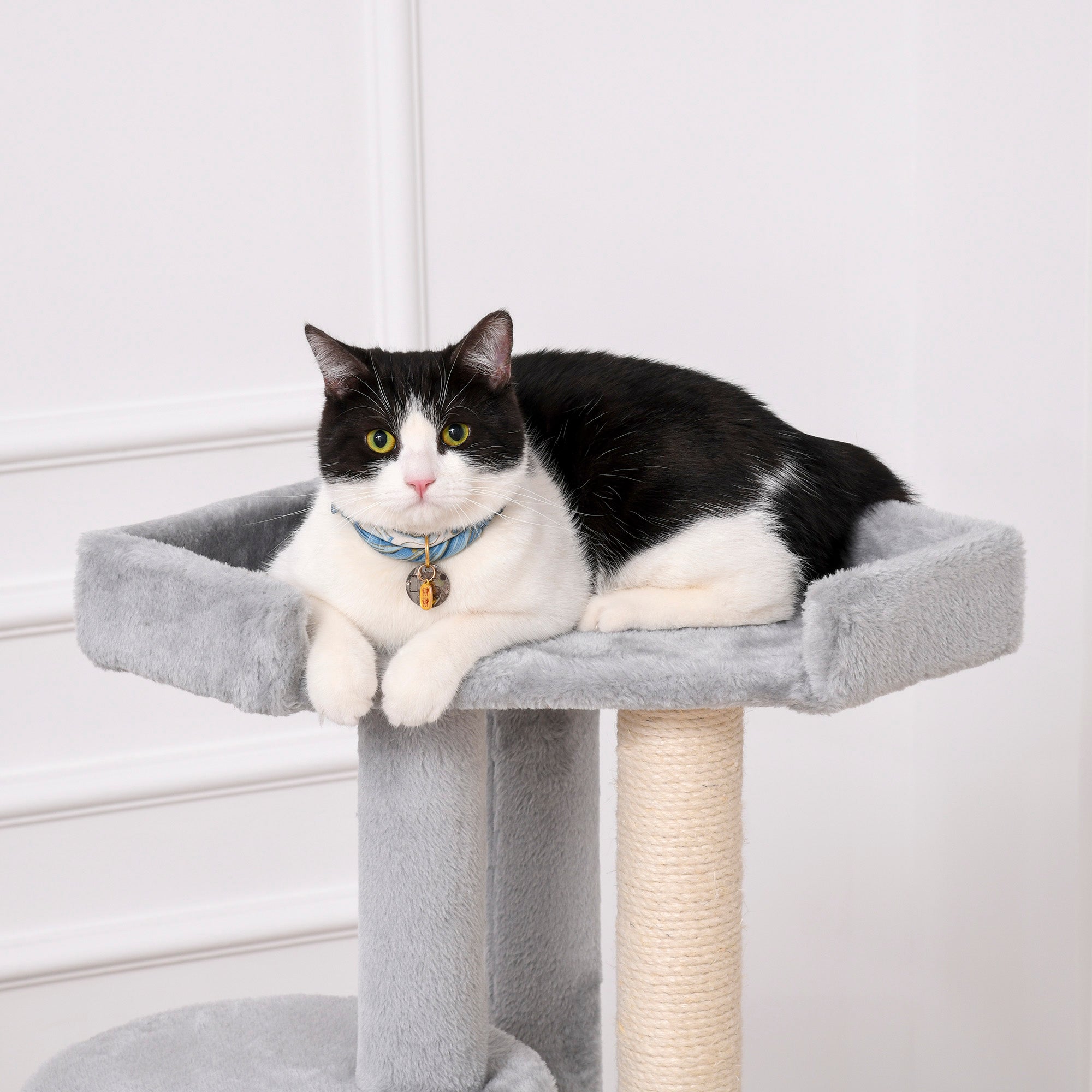 PawHut Cat Tree for Indoor Cats Kitten Tower Multi-level Activity Centre Pet Furniture with Scratching Post Condo Hanging Ropes Plush Perches Grey - North Peak Garden Furniture