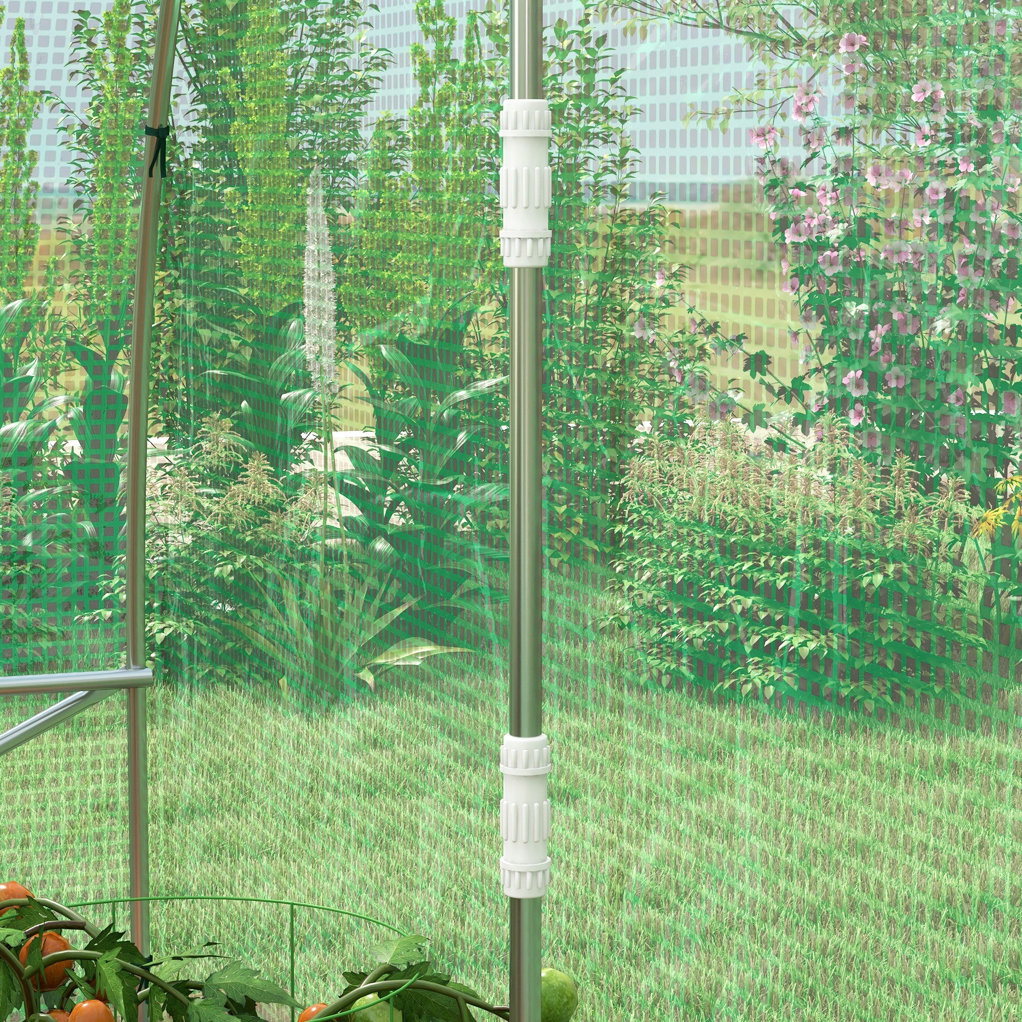 Outsunny Sprinkler System Polytunnel Greenhouse, 4 x 3(m), Green - North Peak Garden Furniture