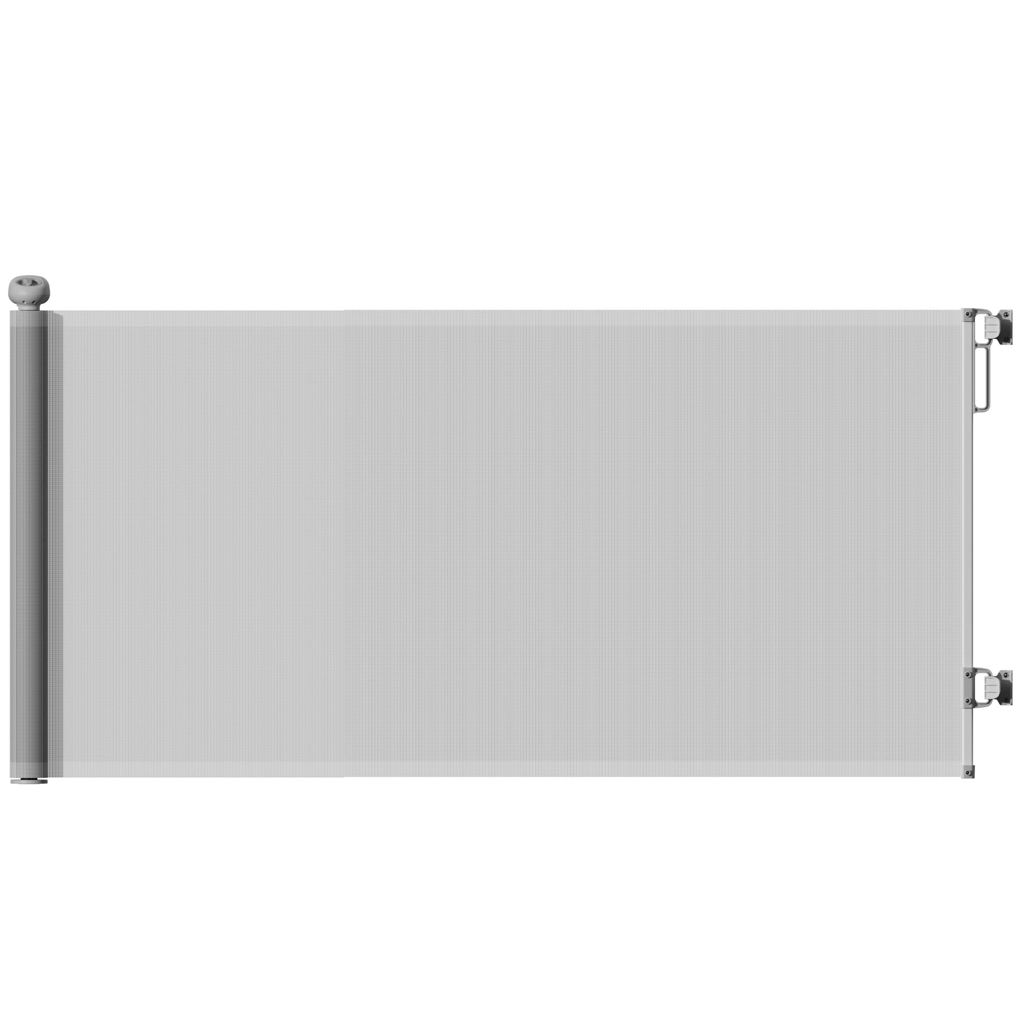 PawHut Retractable Stair Gate Extends Up to 180 cm Wide, Dog Gate for Doorways, Stairways, Hallways, Grey - North Peak Garden Furniture