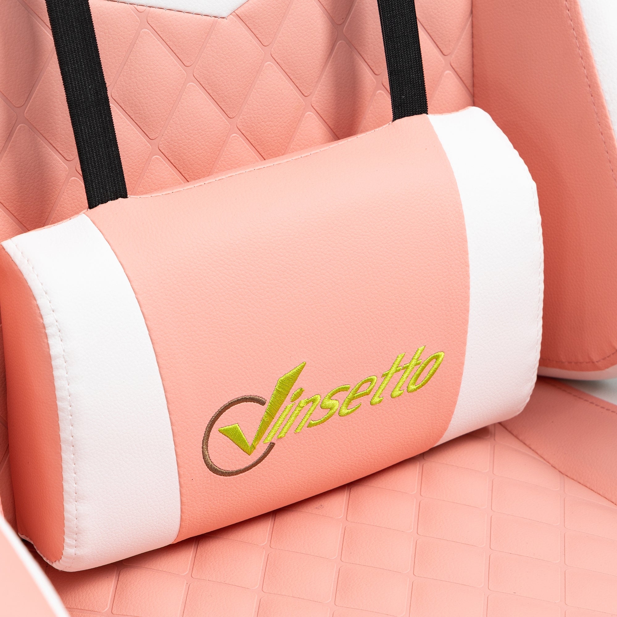 Vinsetto Gaming Chair, Computer Desk Chair with Lumbar Support, Faux Leather Racing Chair with Headrest and Swivel Wheels for Home Office, Pink - North Peak Garden Furniture