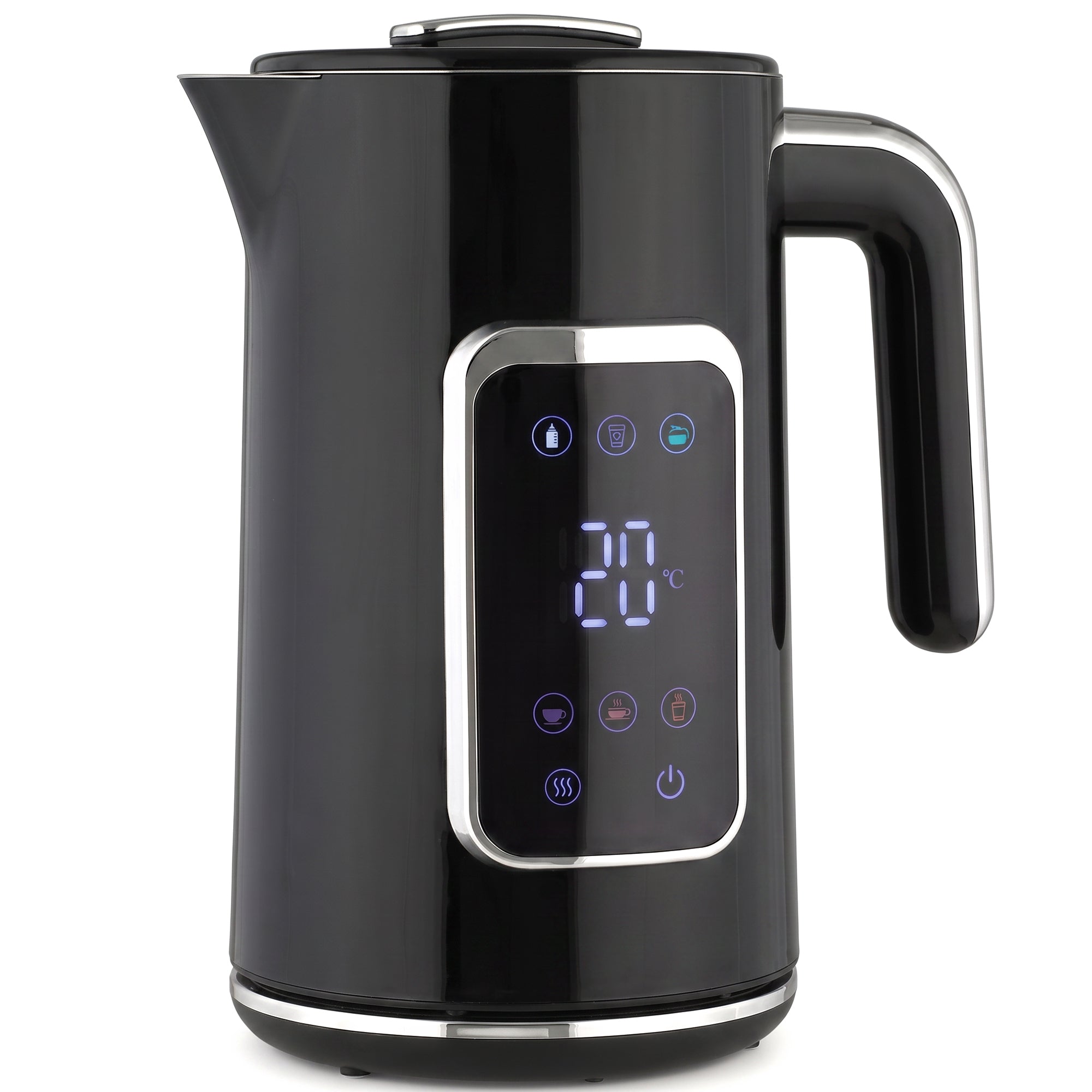 HOMCOM Electric Kettle, 1.7L Fast Boil 3000W Water Kettle with LED Display, Adjustable Temperature, Keep Warm Function, Black