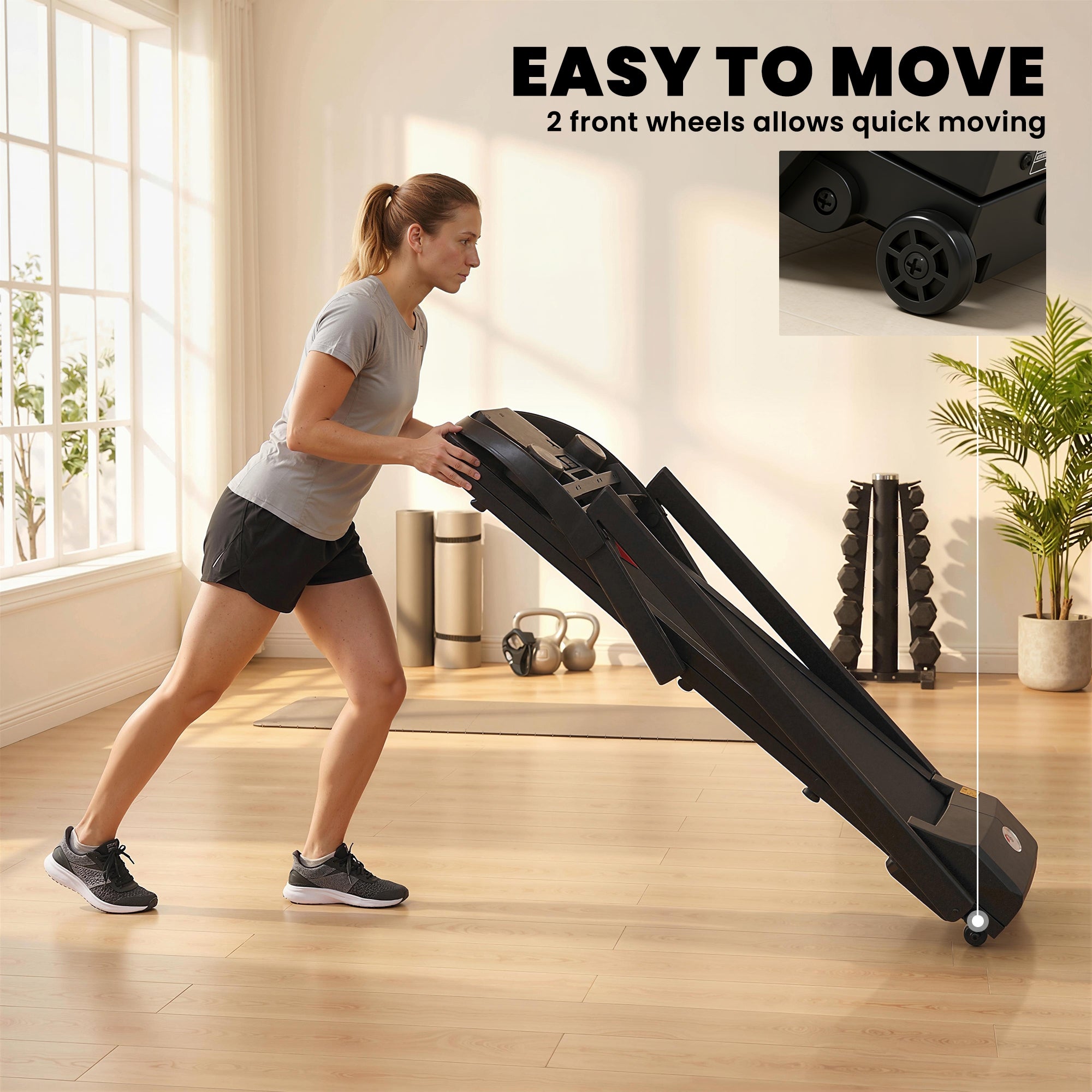 HOMCOM Treadmill Electric Motorised Running Machine w/ LED Display