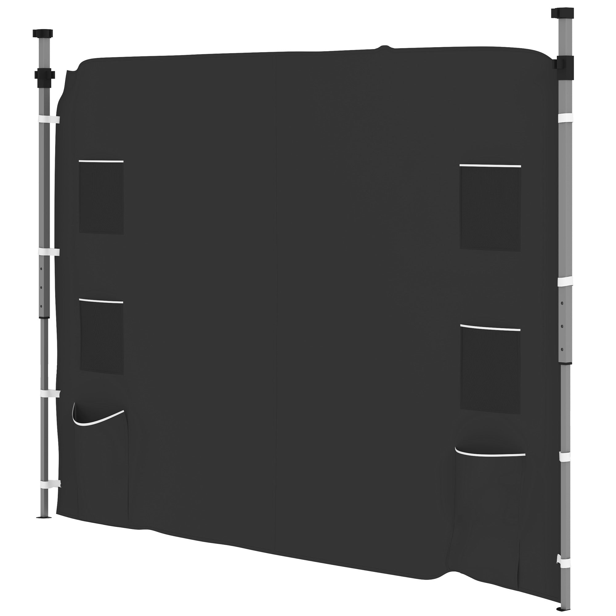 Outsunny 195 x 295cm Replacement Gazebo Sidewall - Black - North Peak Garden Furniture