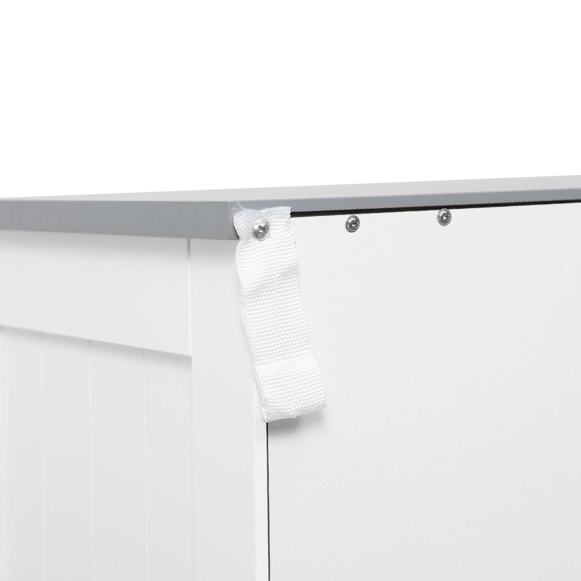 kleankin Freestanding Bathroom Cabinet, Storage Cupboard with 2 Drawers, Double Doors, Adjustable Shelf, White - North Peak Garden Furniture