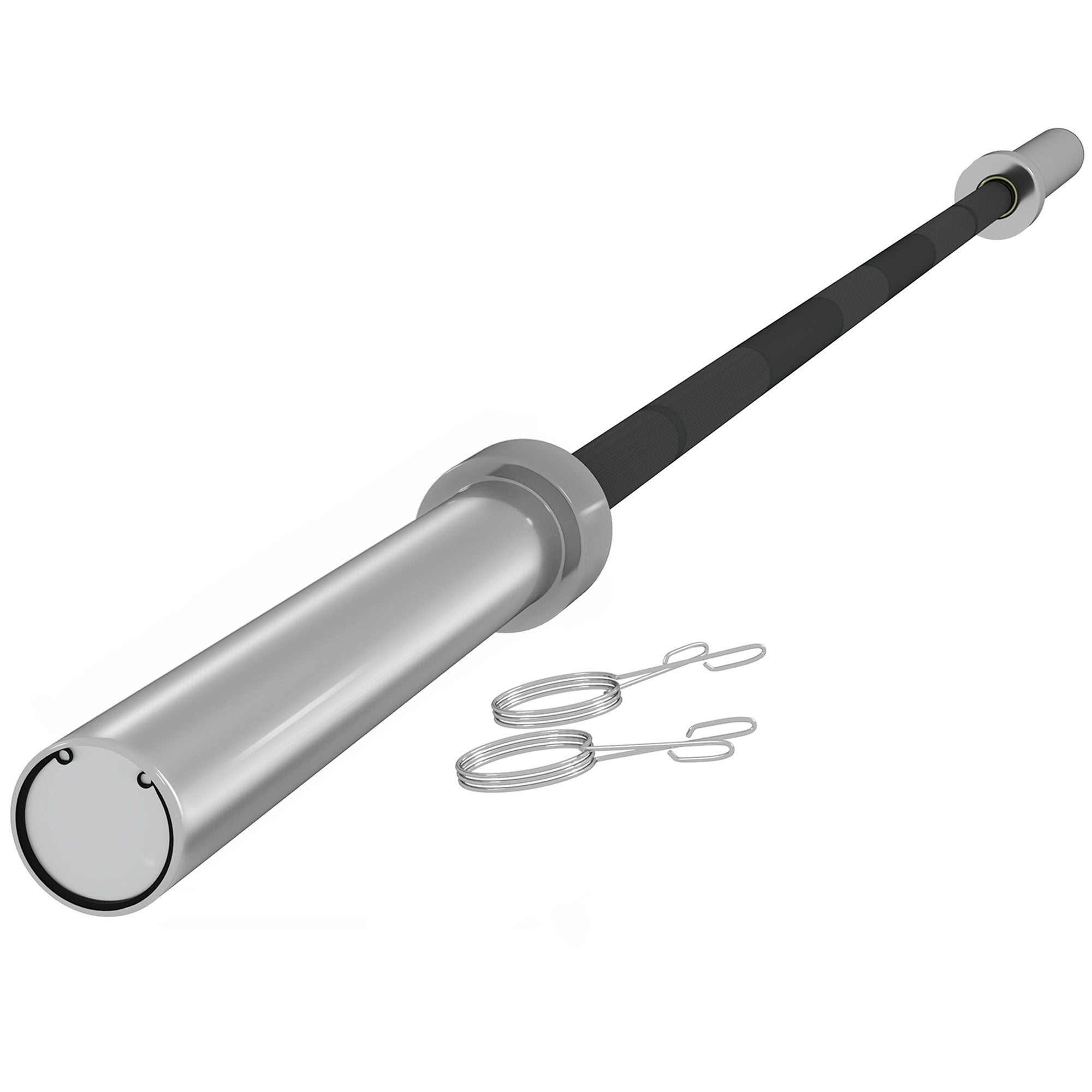 SPORTNOW 210cm Olympic Barbell Bar for 5cm Weight Plates, with Spring Clips, 20kg