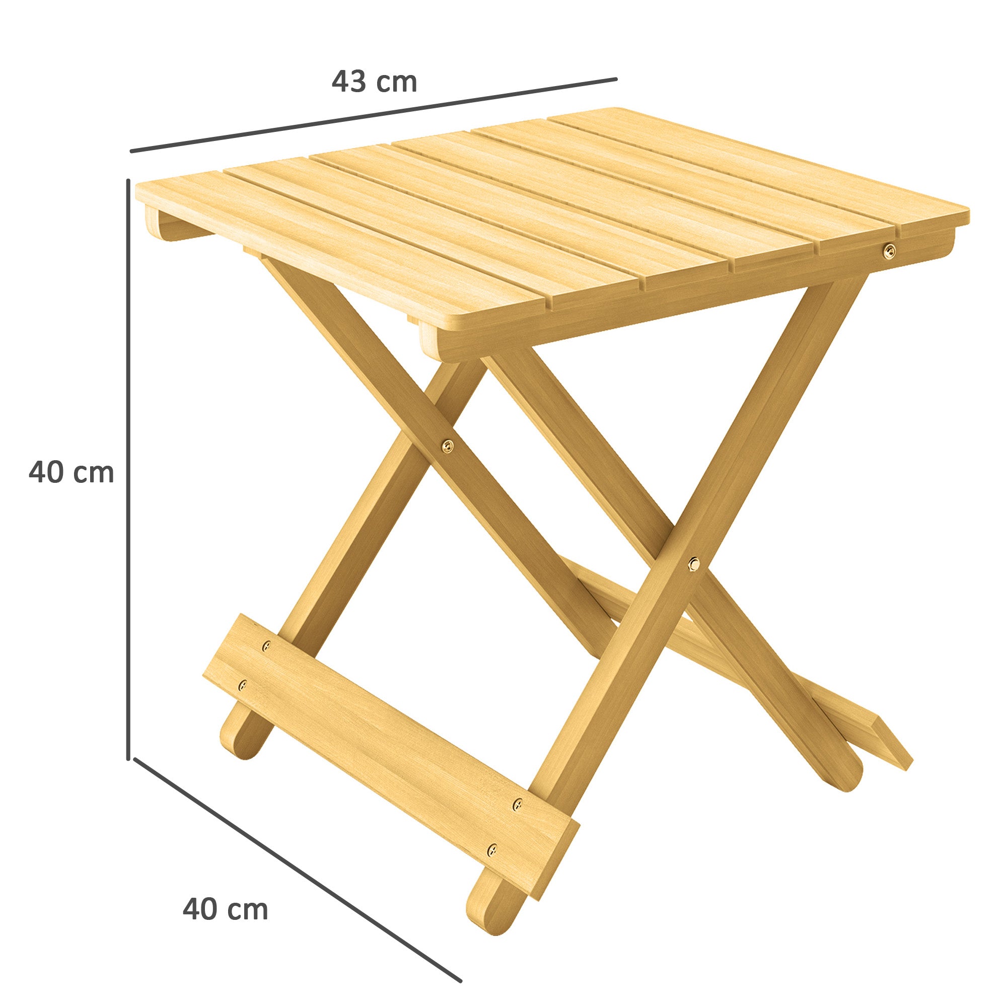 Outsunny Wooden Foldable Outdoor Coffee Table