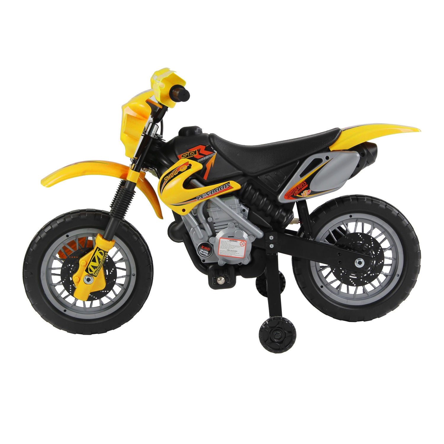 HOMCOM Electric Motorcycle for Kids Ride on Toys-Yellow