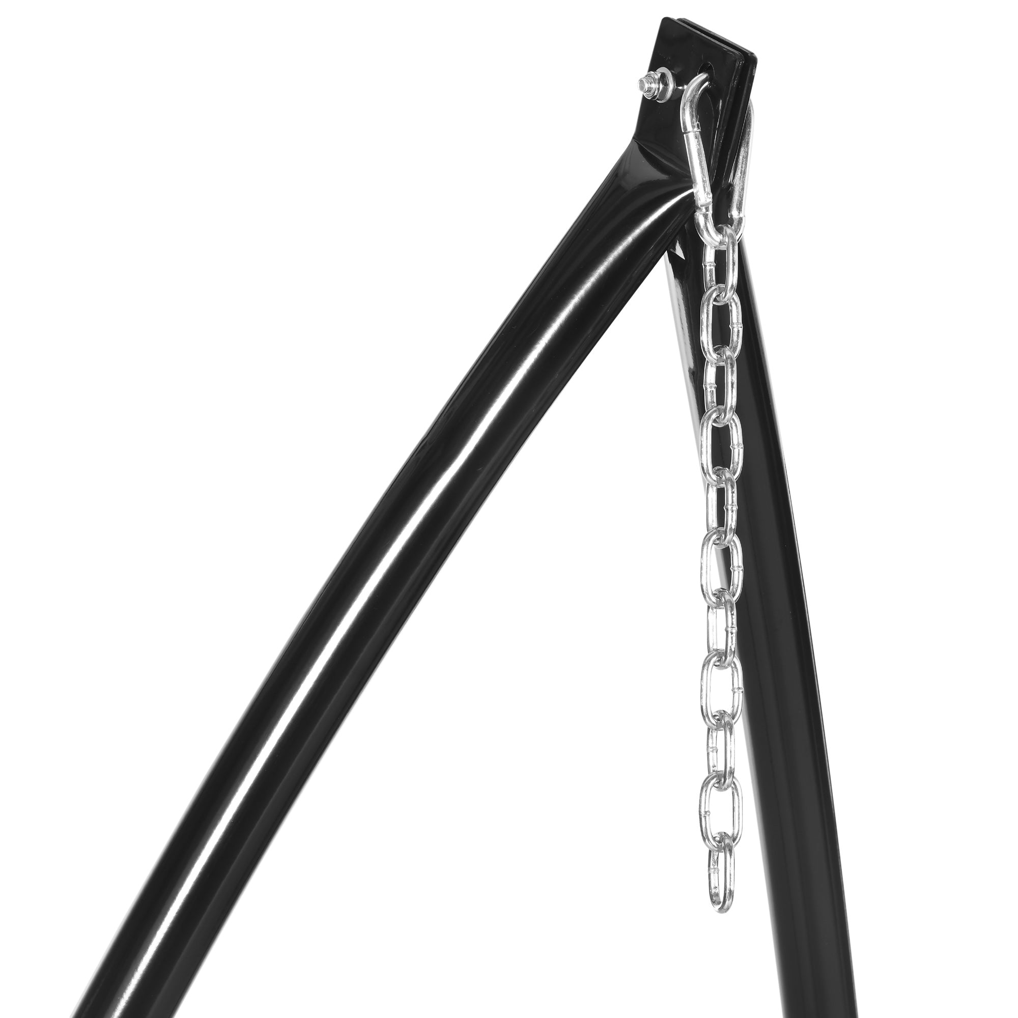 Outsunny Hammock Chair Stand Only Construction Heavy Duty Metal C-Stand for Hanging Hammock Chair Porch Swing Indoor or Outdoor Use - North Peak Garden Furniture