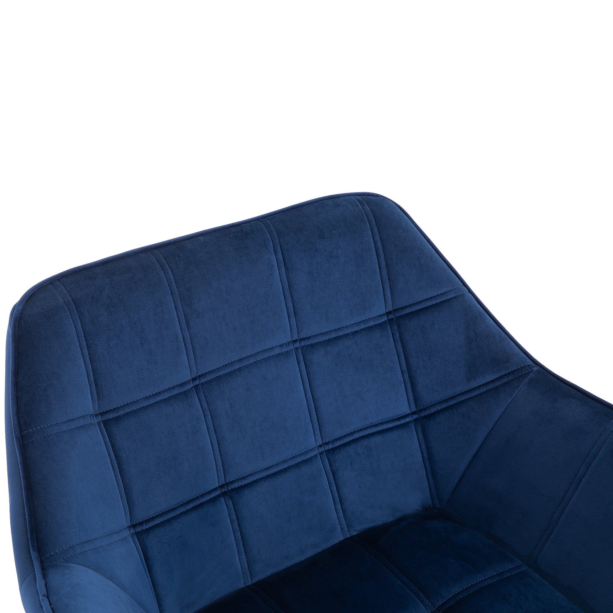 HOMCOM Armchair Accent Chair, Vanity Chair with Wide Arms, Slanted Back, Padding, Metal Frame, Wooden Legs, Home Bedroom Furniture Seating, Set of 2, Blue - North Peak Garden Furniture