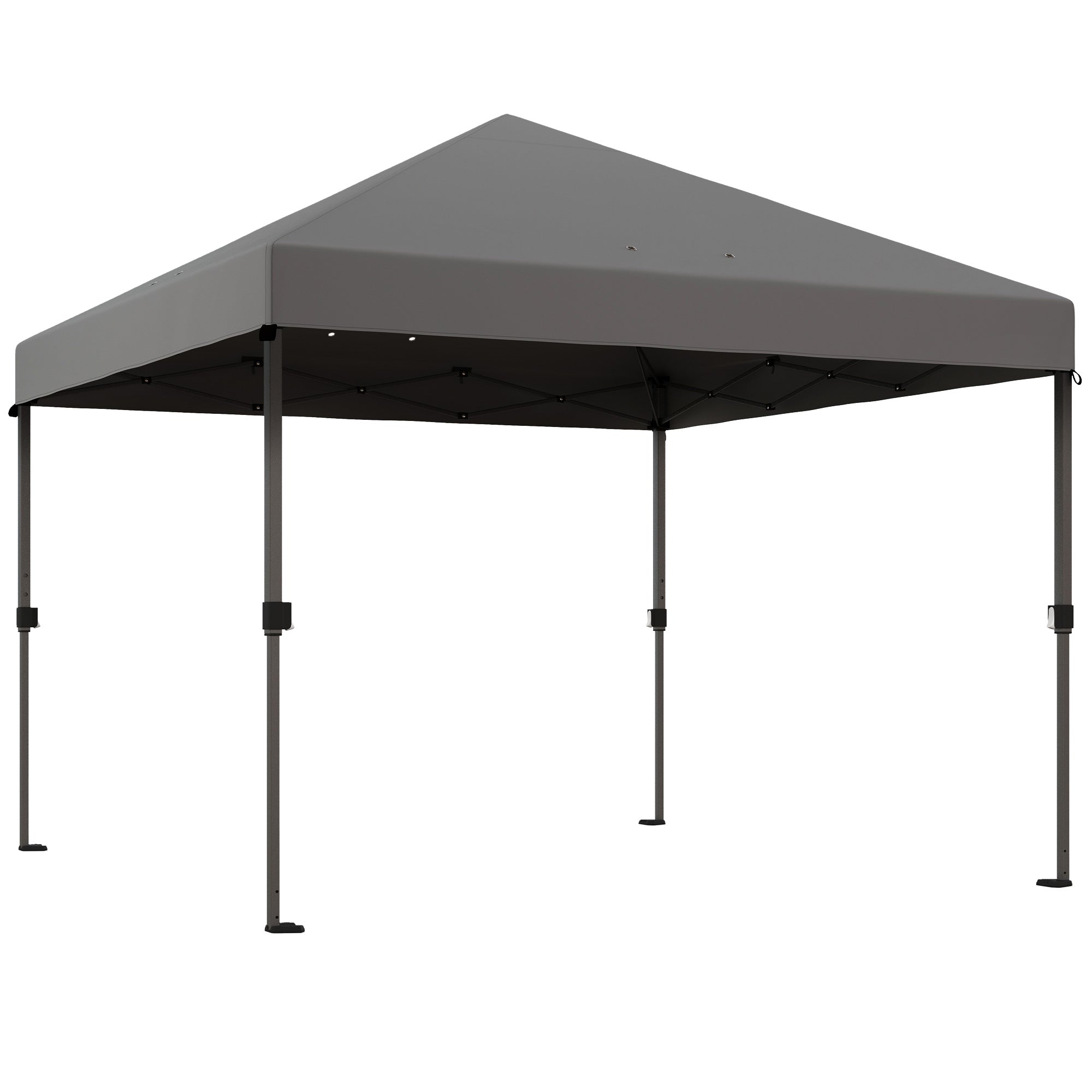 Outsunny 3 x 3m Pop-Up Gazebo, with Accessories - Grey - North Peak Garden Furniture