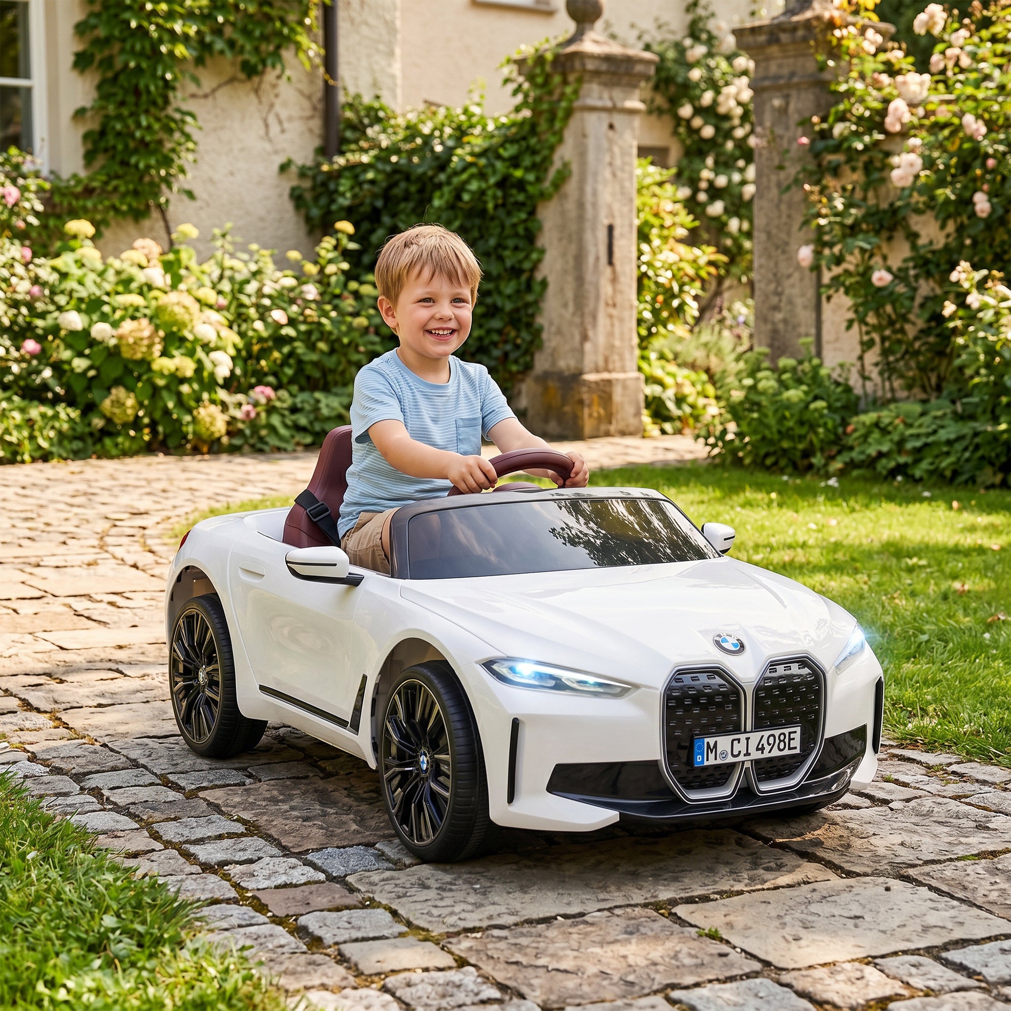 HOMCOM BMW i4 Licensed 12V Kids Electric Ride-On Car