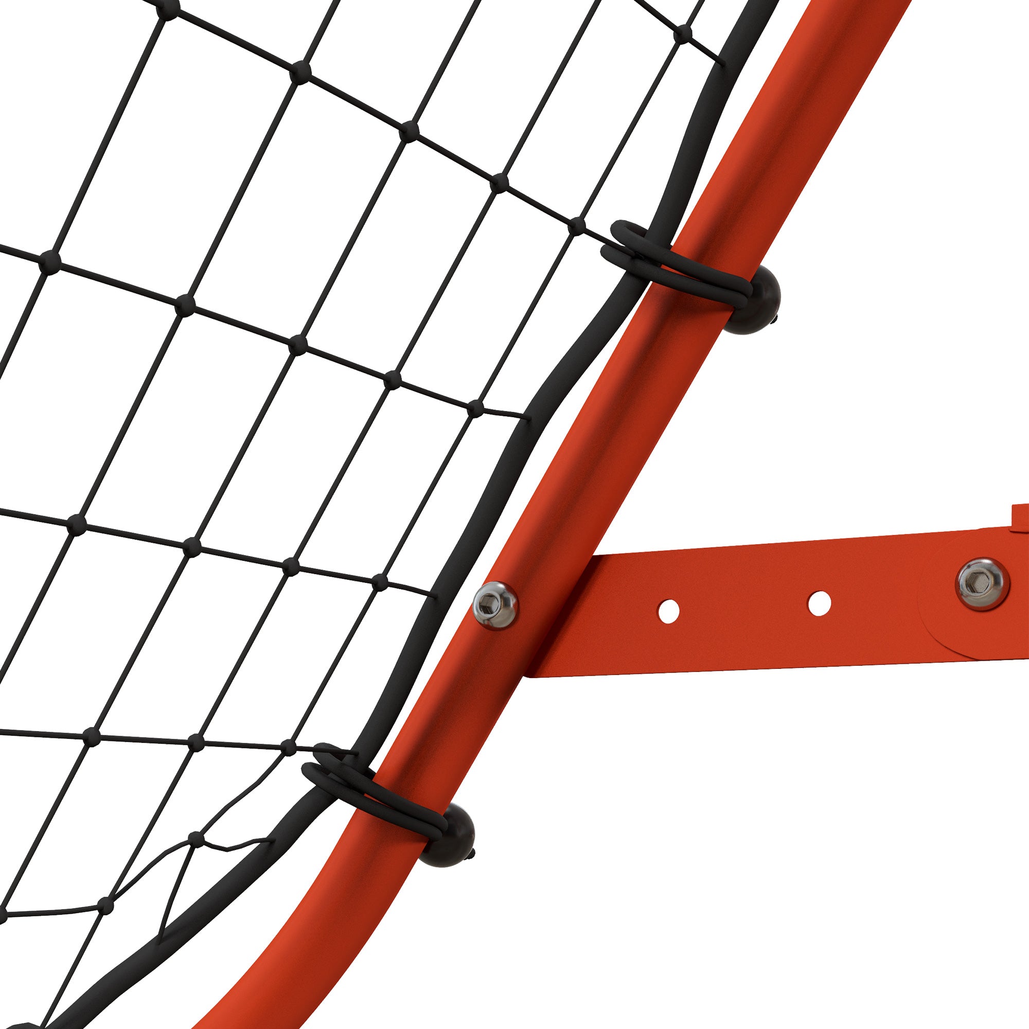 HOMCOM Adjustable Rebounder Net Kickback Target Goal for Teens Adults Training, Red - North Peak Garden Furniture