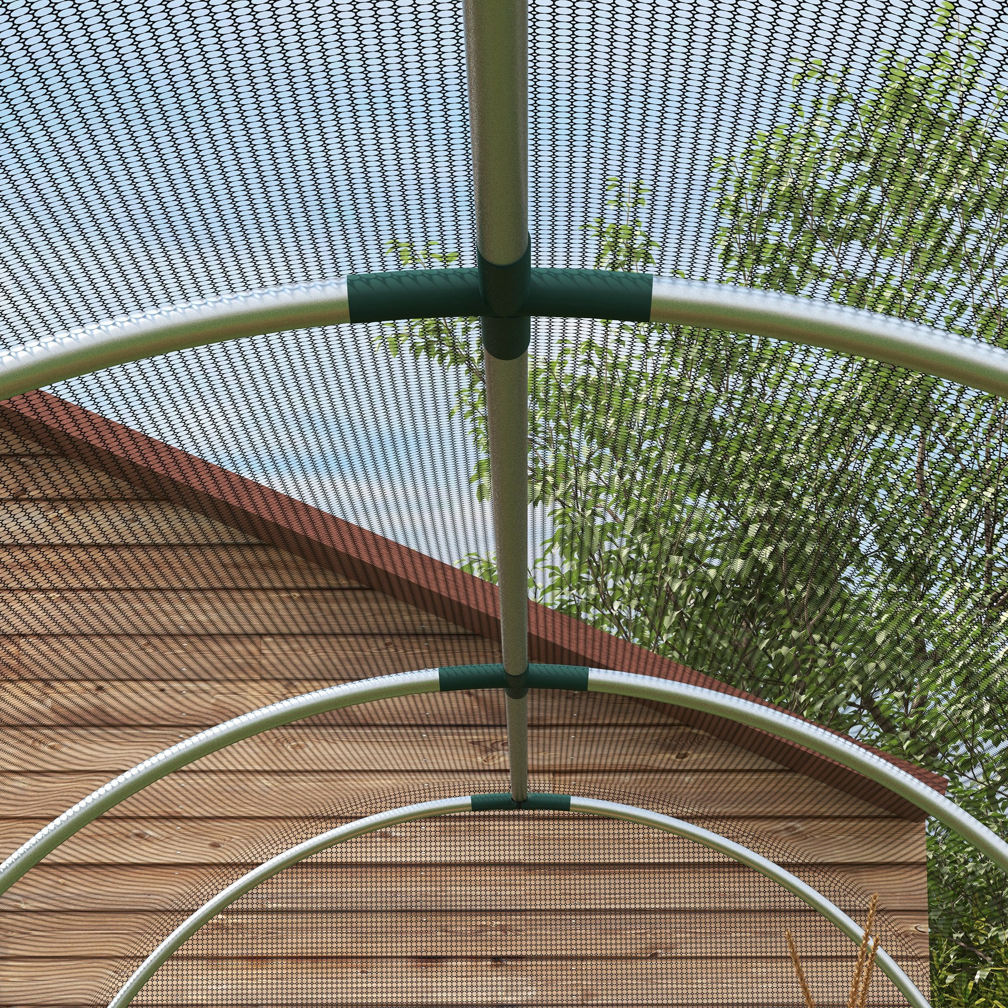 Outsunny 360 x 120cm Mini Polytunnel Greenhouse, Black - North Peak Garden Furniture