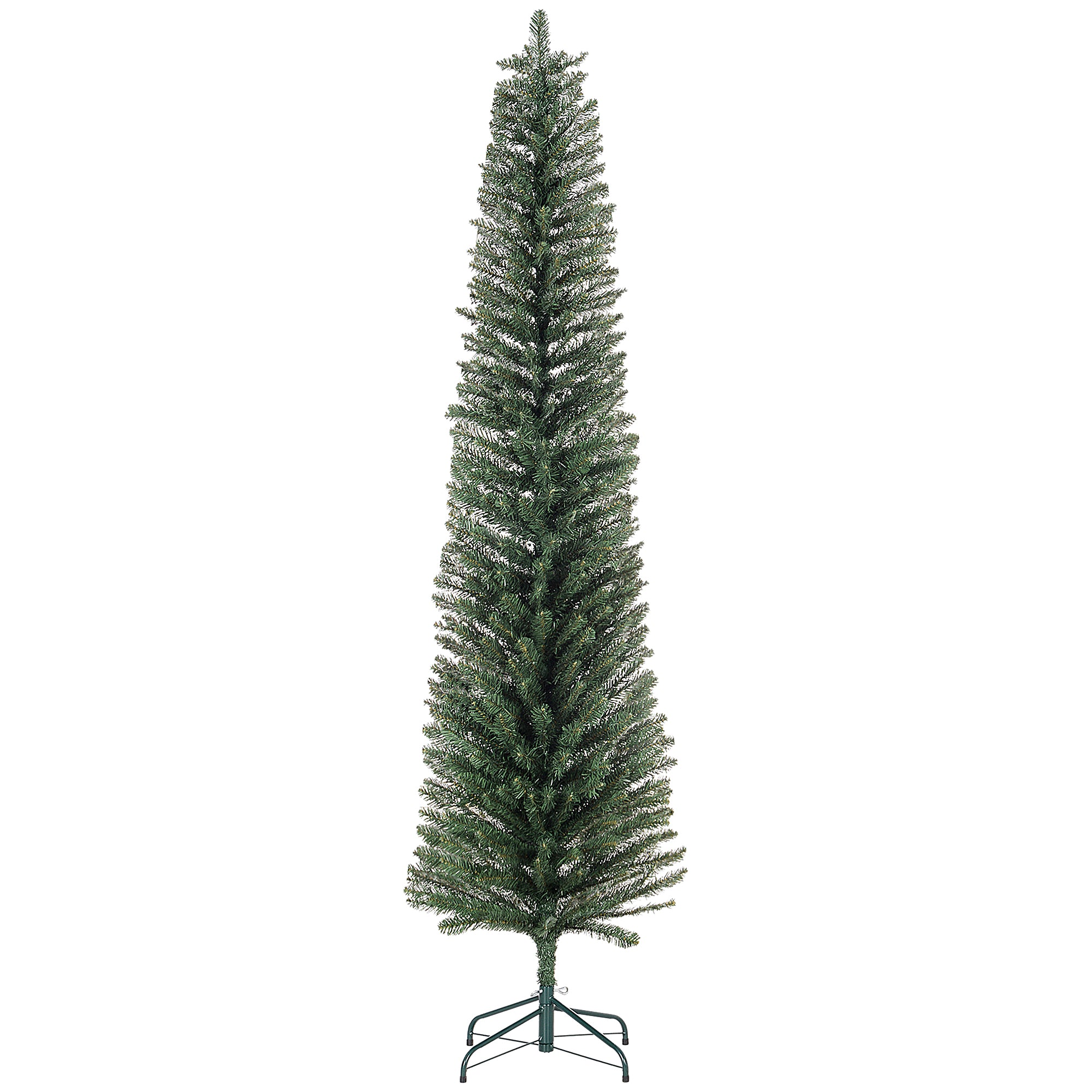 HOMCOM 7ft Artificial Bare Pencil Christmas Tree - Green