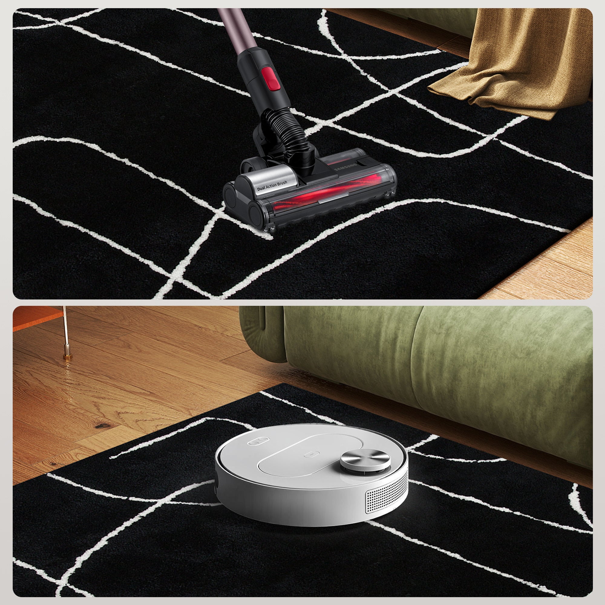 HOMCOM Modern Fluffy Area Rug, Geometric Pattern Washable Rug, Soft High Pile Floor Carpet for Living Room, Bedroom, Dining Room, Home Office, 170 x 120 cm, Black