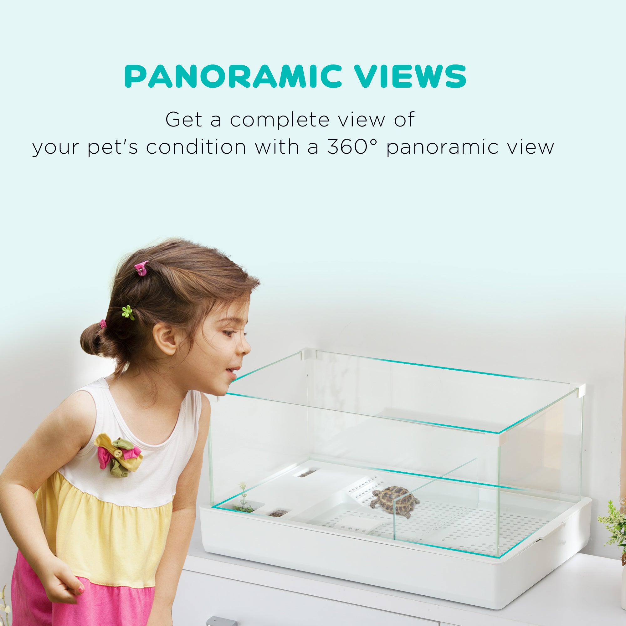 PawHut Turtle Tank, Aquarium Glass Tank w/ Basking Platform, Filter Layer - North Peak Garden Furniture