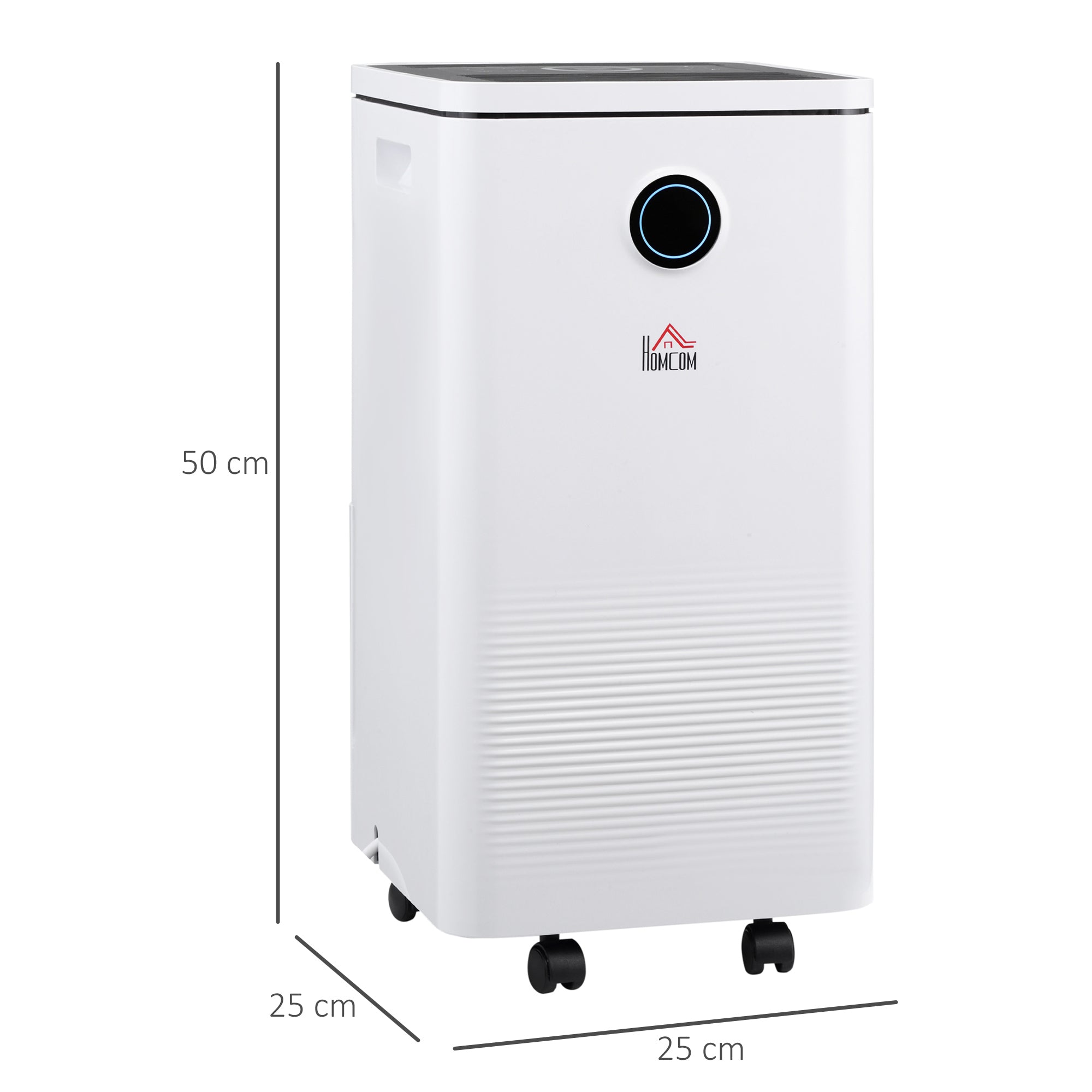 HOMCOM 10L/Day Dehumidifier with 2.5L Water Tank, Digital Display, Intelligent & Sleep Mode, 24H Timer, Laundry Clothes Drying, for Home and Large Room Basement - North Peak Garden Furniture