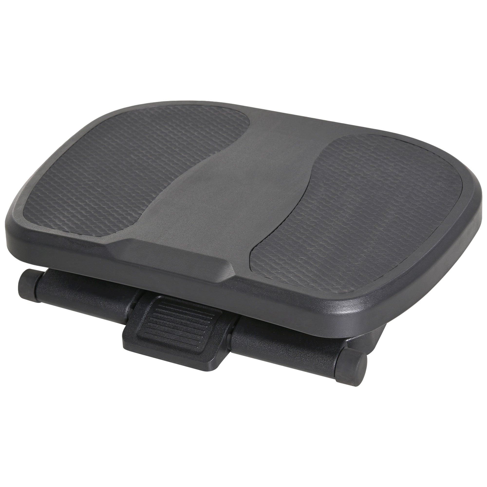 HOMCOM Footrest Adjustable Height & Angle0-30 Degree for Better Posture at Office Black - North Peak Garden Furniture