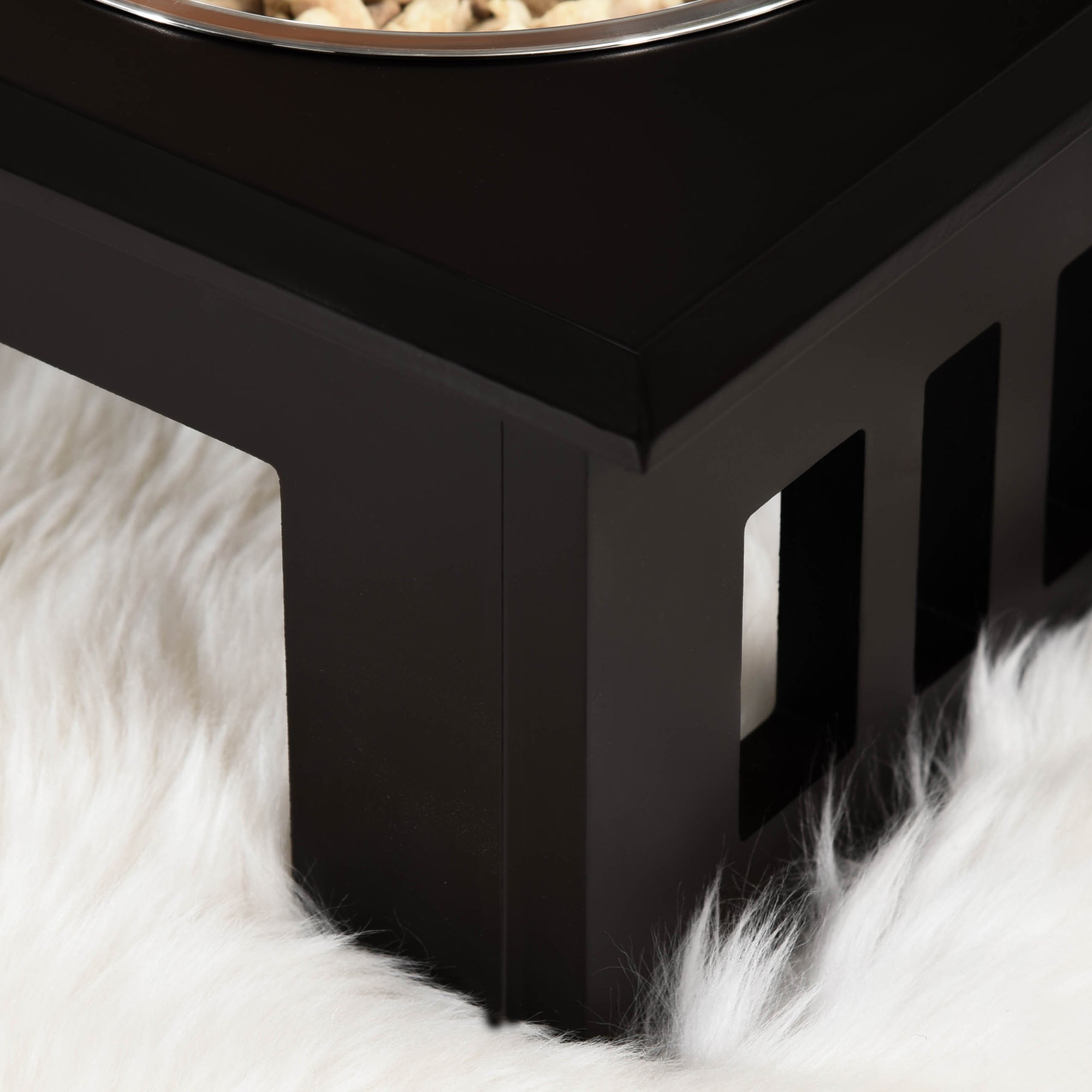 PawHut Raised Dog Feeding Bowls with Stand, Stainless Steel for Small and Medium Dog, 58L x 31W x 25H cm - Brown - North Peak Garden Furniture