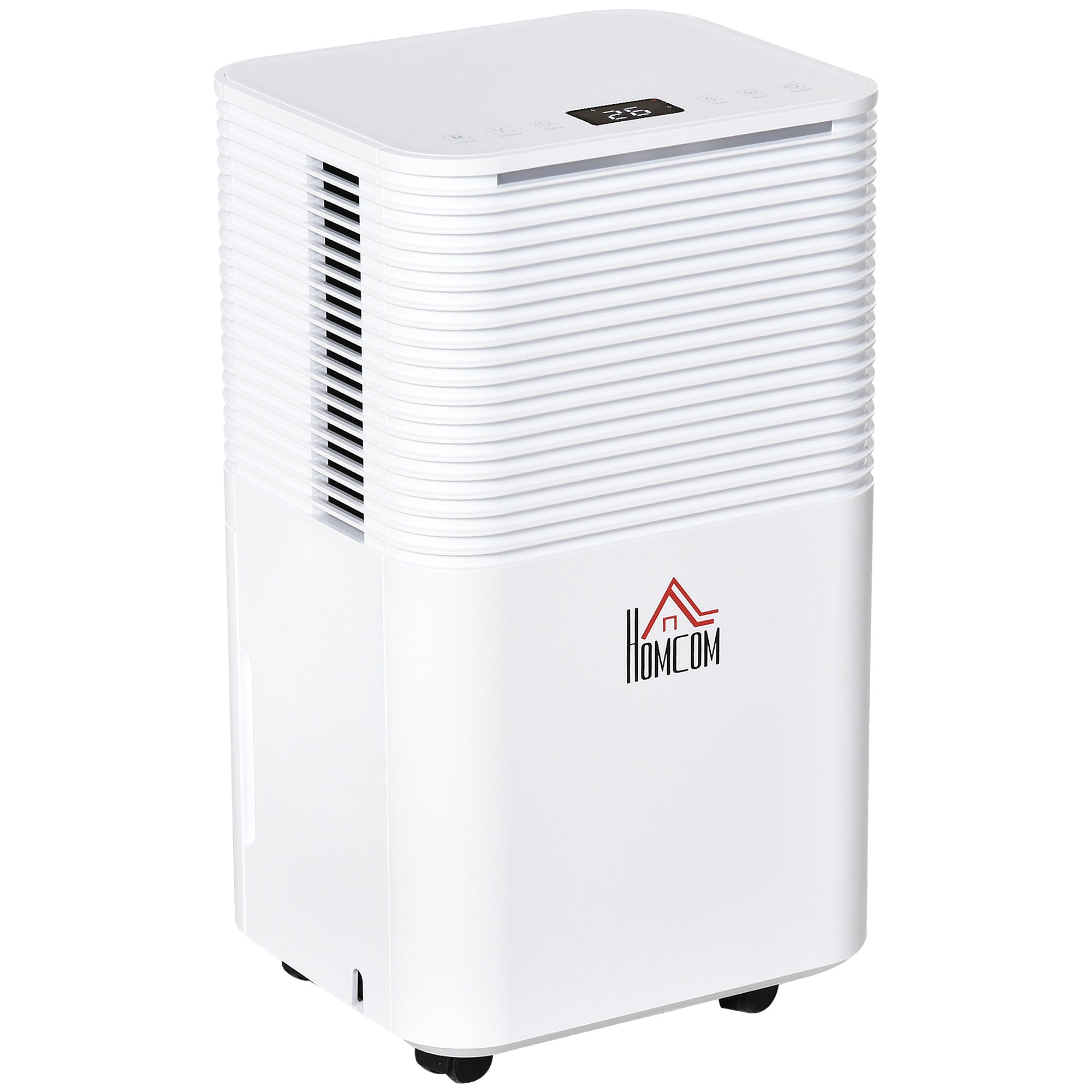 HOMCOM 10L/Day 2000ML Portable Quiet Dehumidifier for Home Laundry Room Bedroom Basement, Electric Moisture Air De-Humidifier with 3 Modes