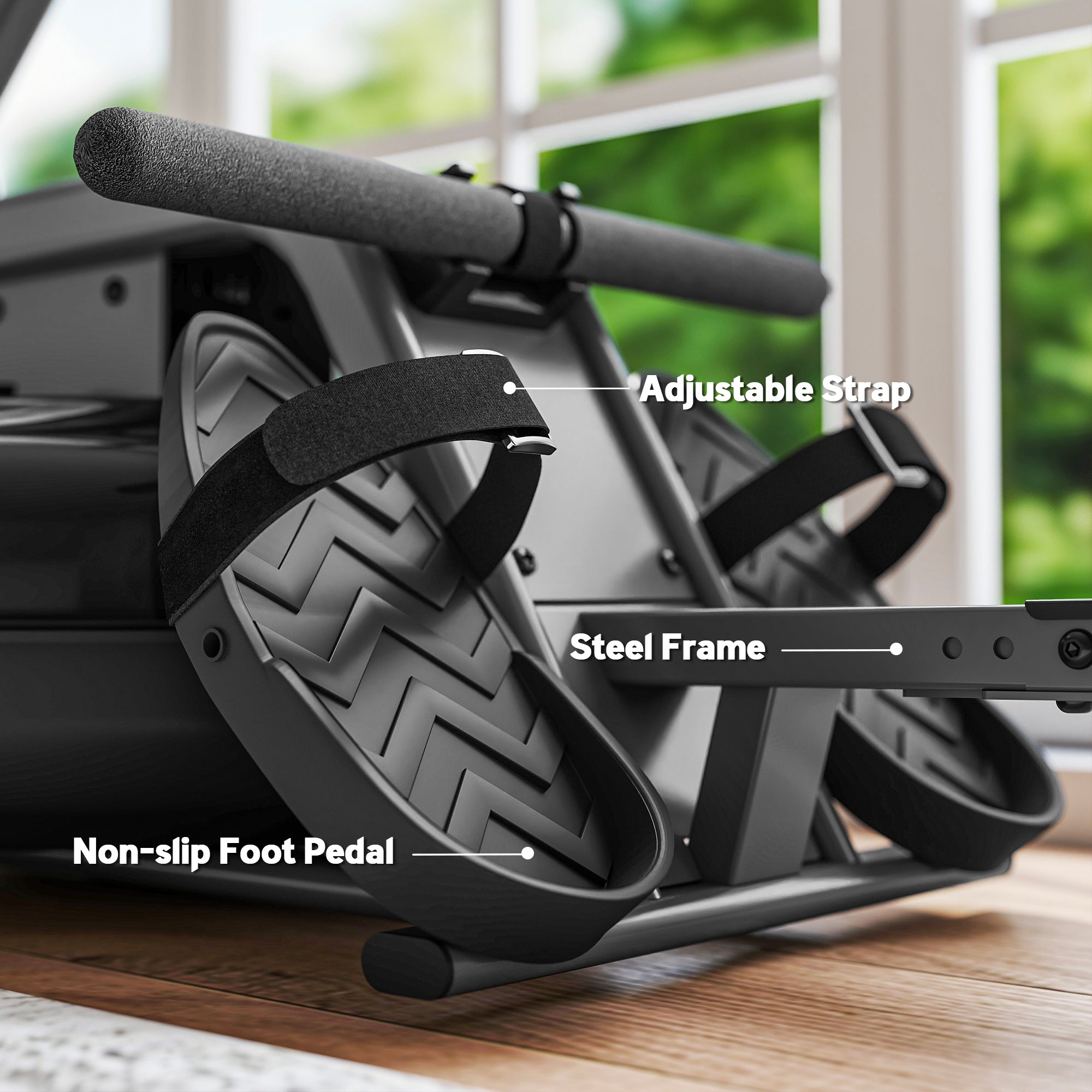SPORTNOW Water Rowing Machine with Wheels, Vertical Storage, Adjustable Resistance, for Strength, Cardio Training - North Peak Garden Furniture