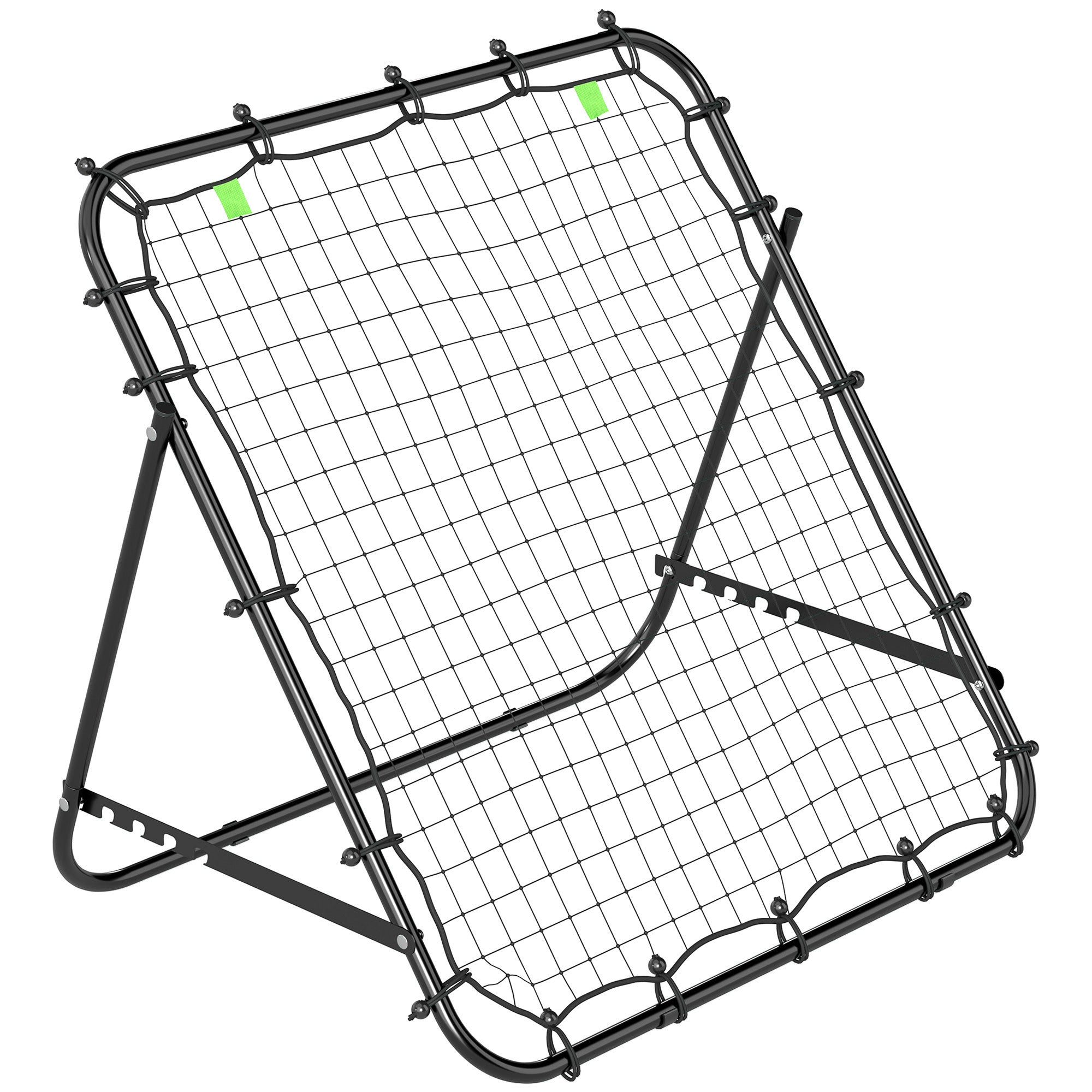 HOMCOM Adjustable Rebounder Net Kickback Target Goal for Teens Adults Training, Black