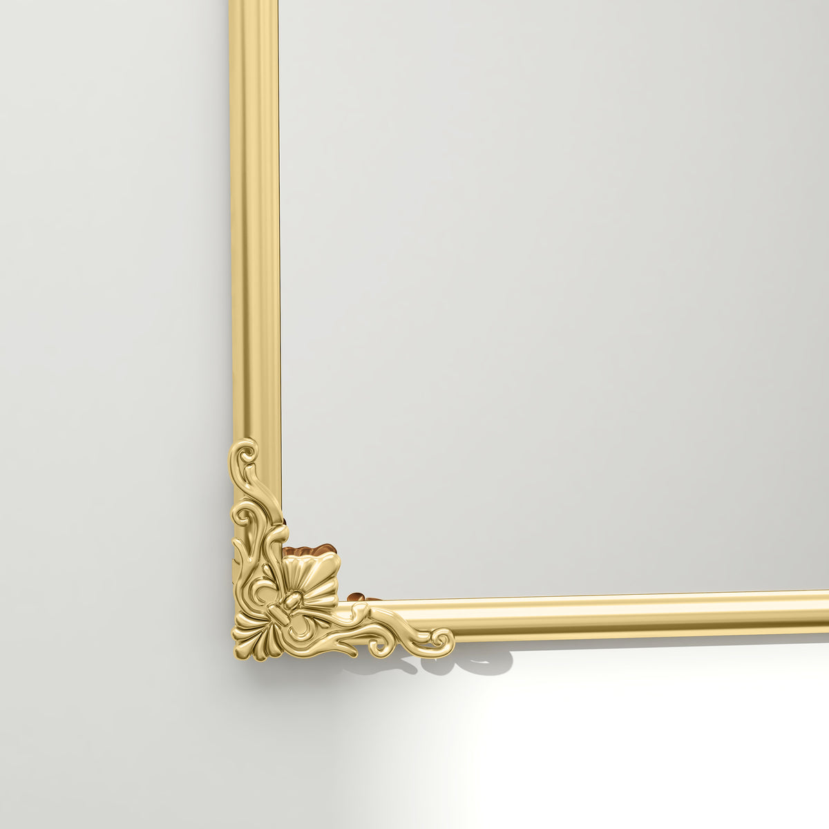 HOMCOM Wall Mirror, Decorative Baroque Mirror with Metal Frame, for Bedroom and Living Room, 60 x 87 cm, Gold Tone