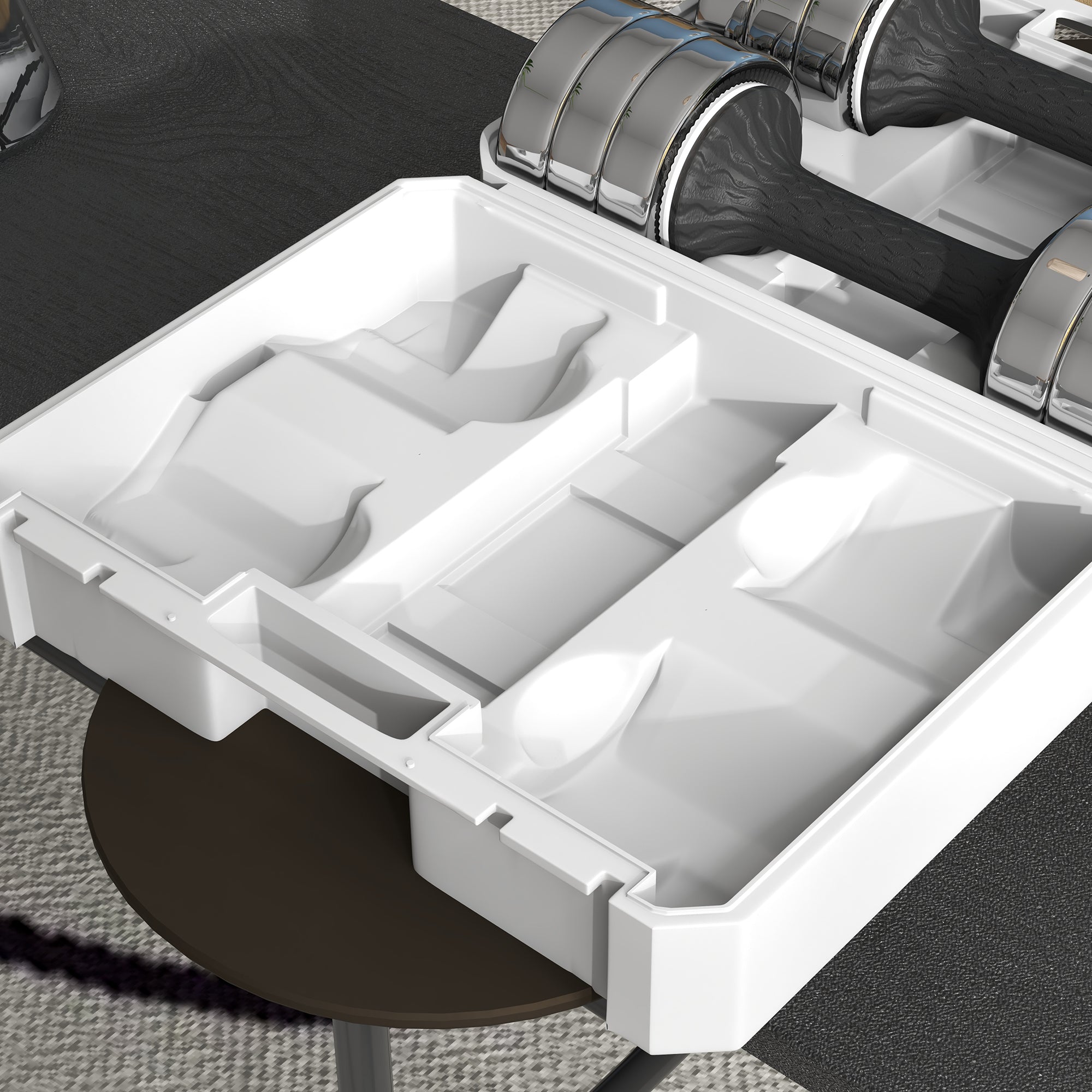 SPORTNOW Adjustable Dumbbells Weights Set with Storage Box, 10kg x 2 - North Peak Garden Furniture