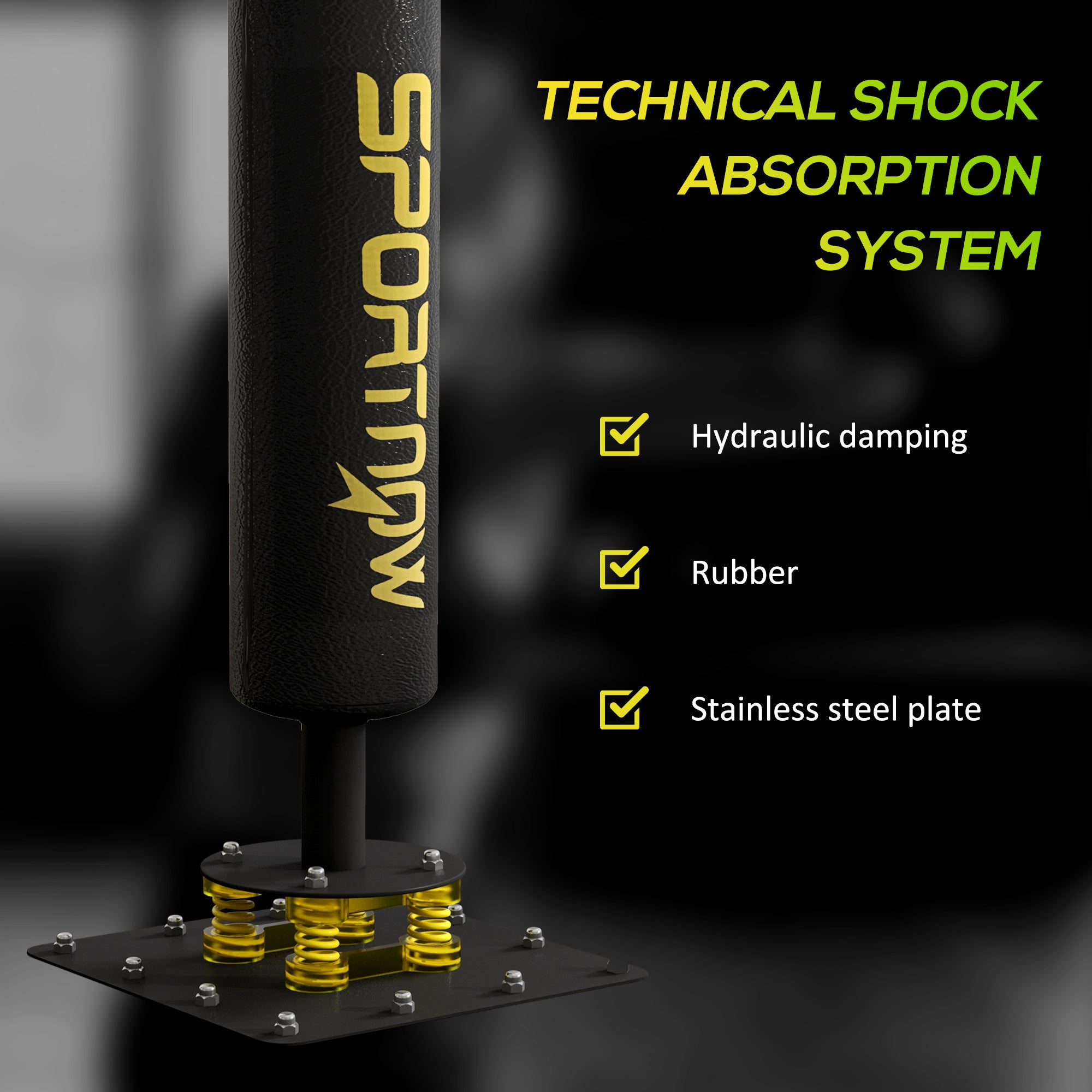 SPORTNOW Boxing Bag, Freestanding Punching Bag, with Reflex Bar, Speed Balls, Black - North Peak Garden Furniture