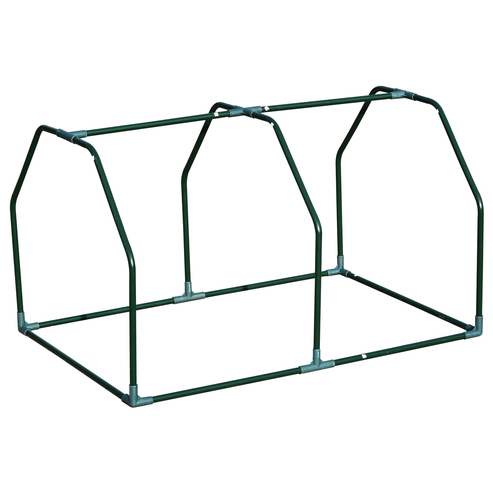 Outsunny Portable Greenhouse Oasis: Mini Metal Frame with PVC Cover, Zippered Access, 99x71x60cm, White