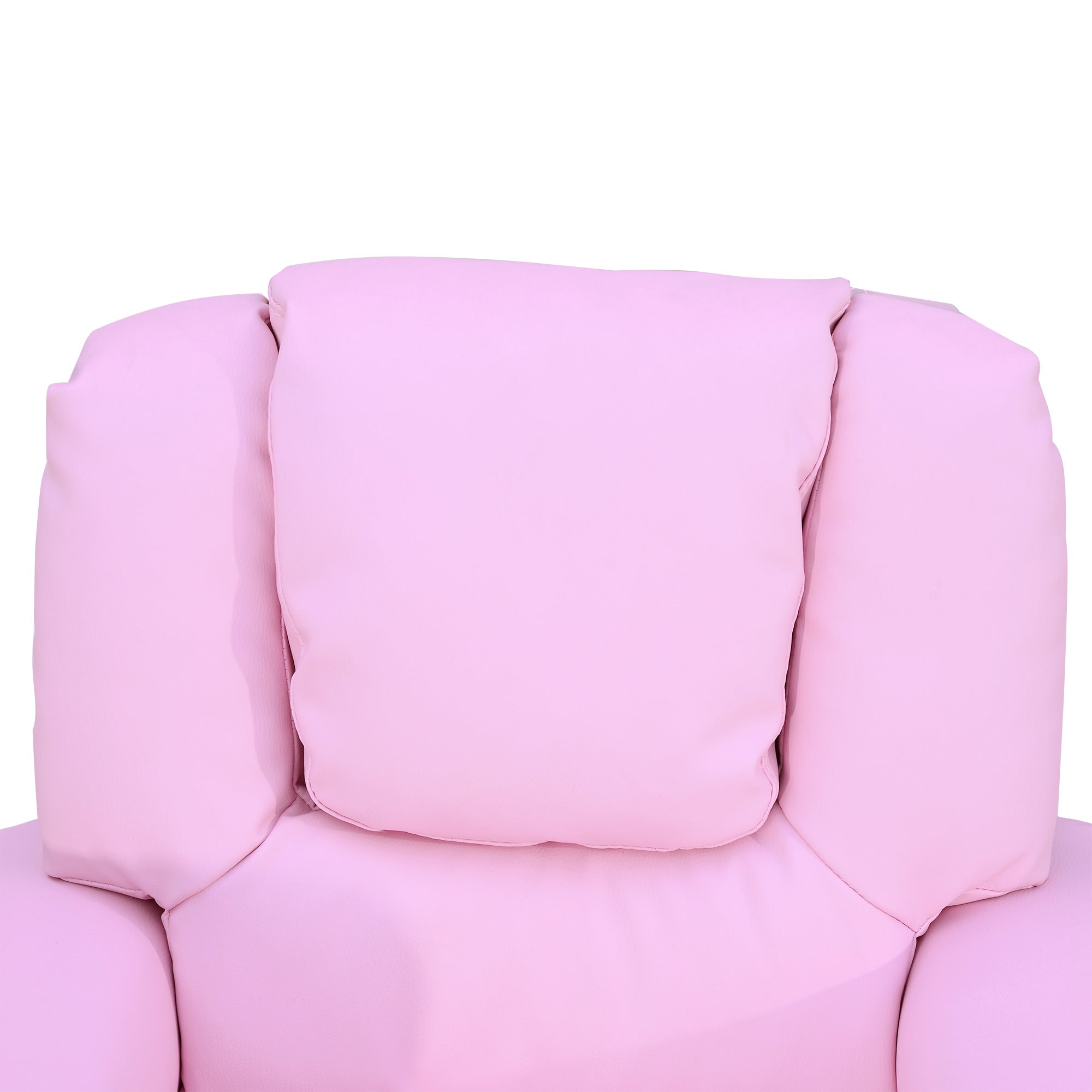 HOMCOM Kids Recliner Chair, PU Leather with Adjustable Backrest, Footrest, Padded Headrest, Pink - North Peak Garden Furniture