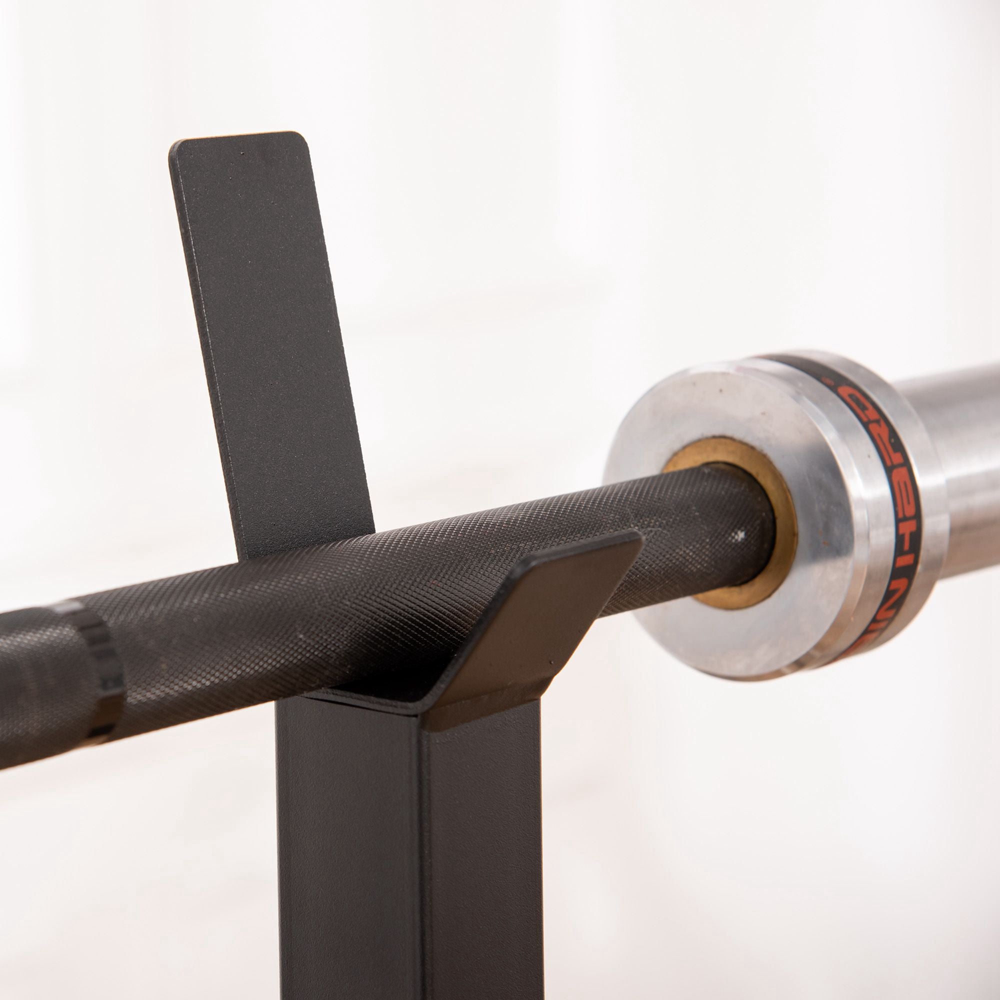HOMCOM Heavy Duty Weight Bar Barbell Squat Stand Barbell Rack Spotter, for Home, Gym - Black - North Peak Garden Furniture