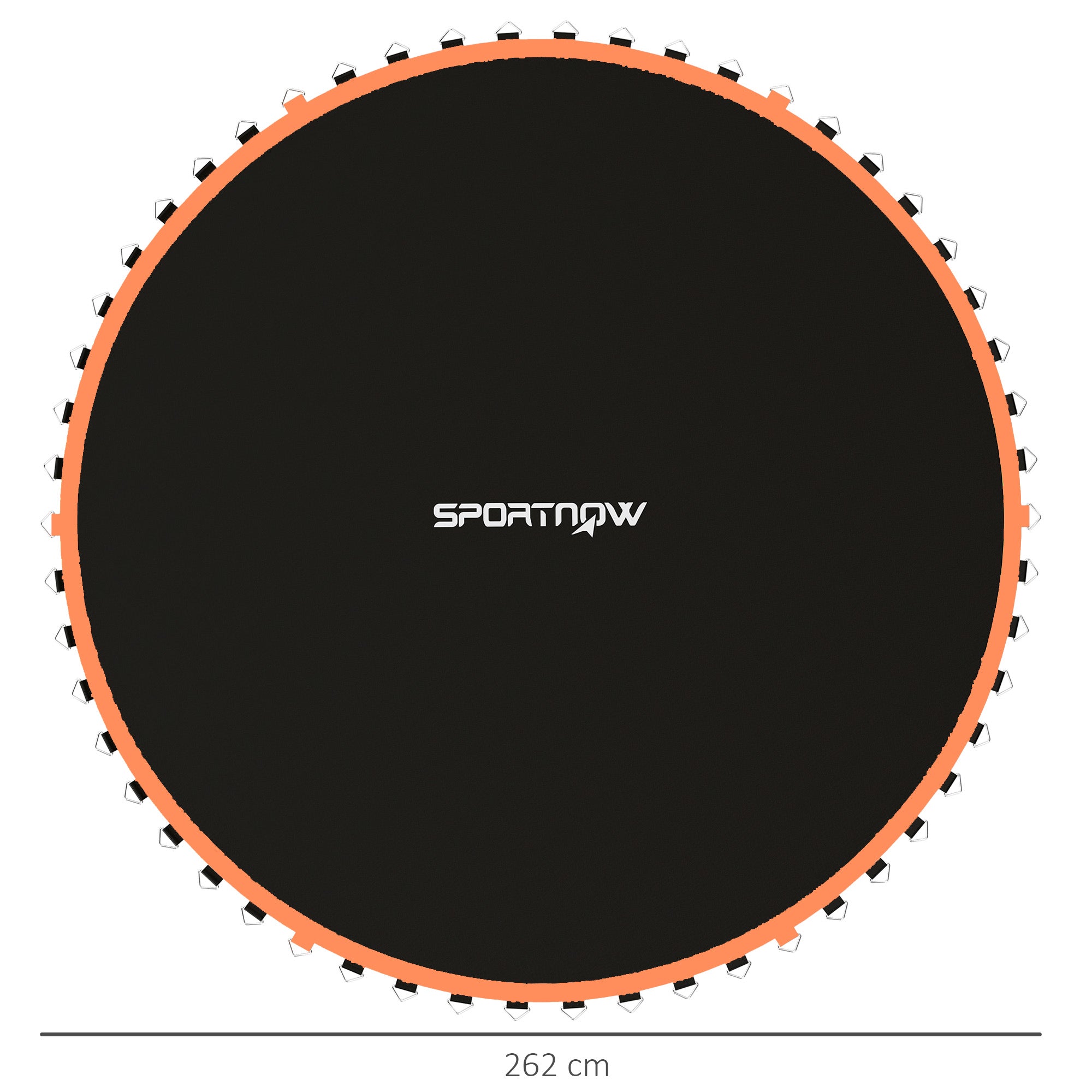 SPORTNOW Trampoline Replacement Mat with Spring Pull Tool, 54 V-Hooks, for 10ft Trampoline using 14cm Springs, Orange - North Peak Garden Furniture