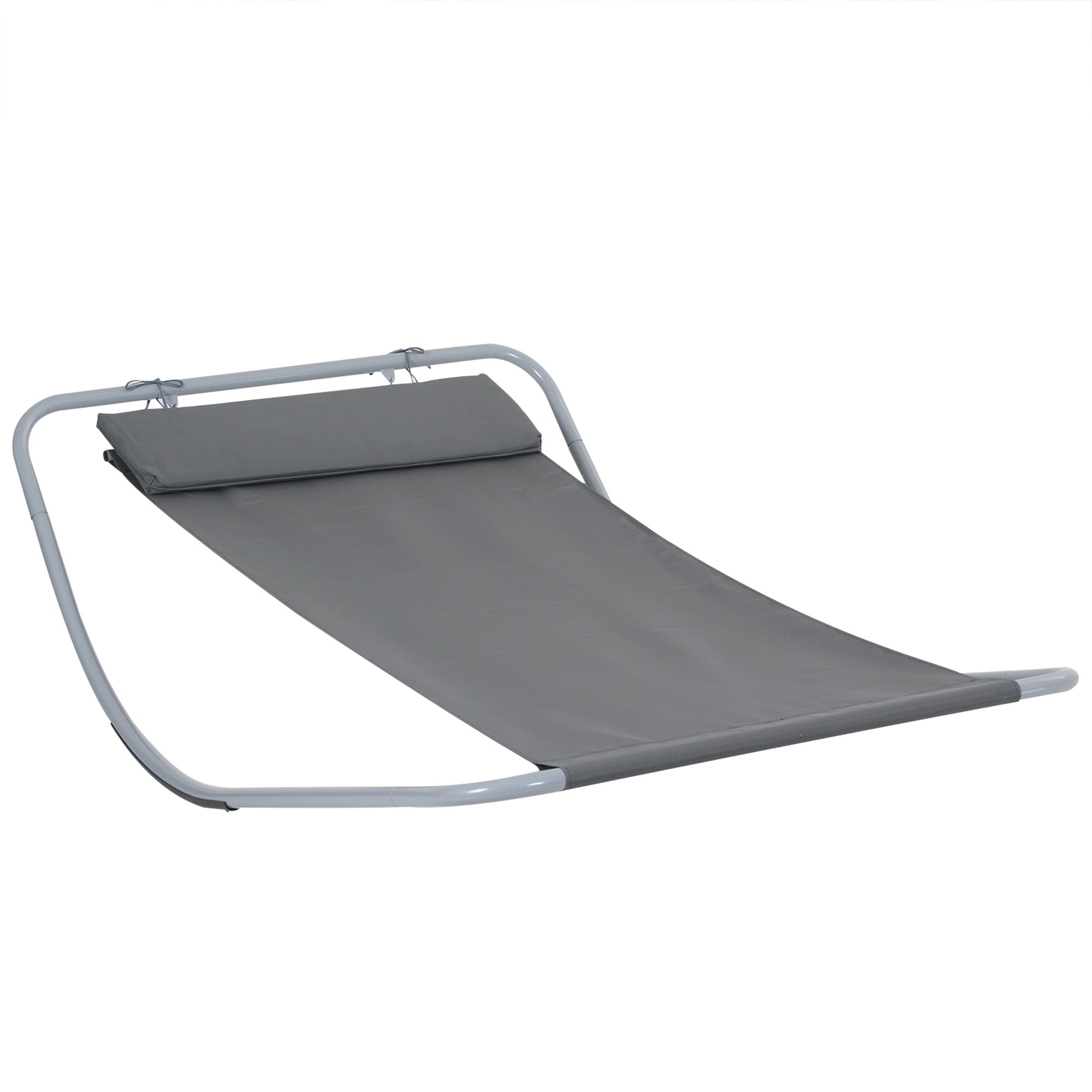 Outsunny Rocking Swing Relaxing Day Bed Outdoor Single Sun Lounger Hammock - Grey - North Peak Garden Furniture