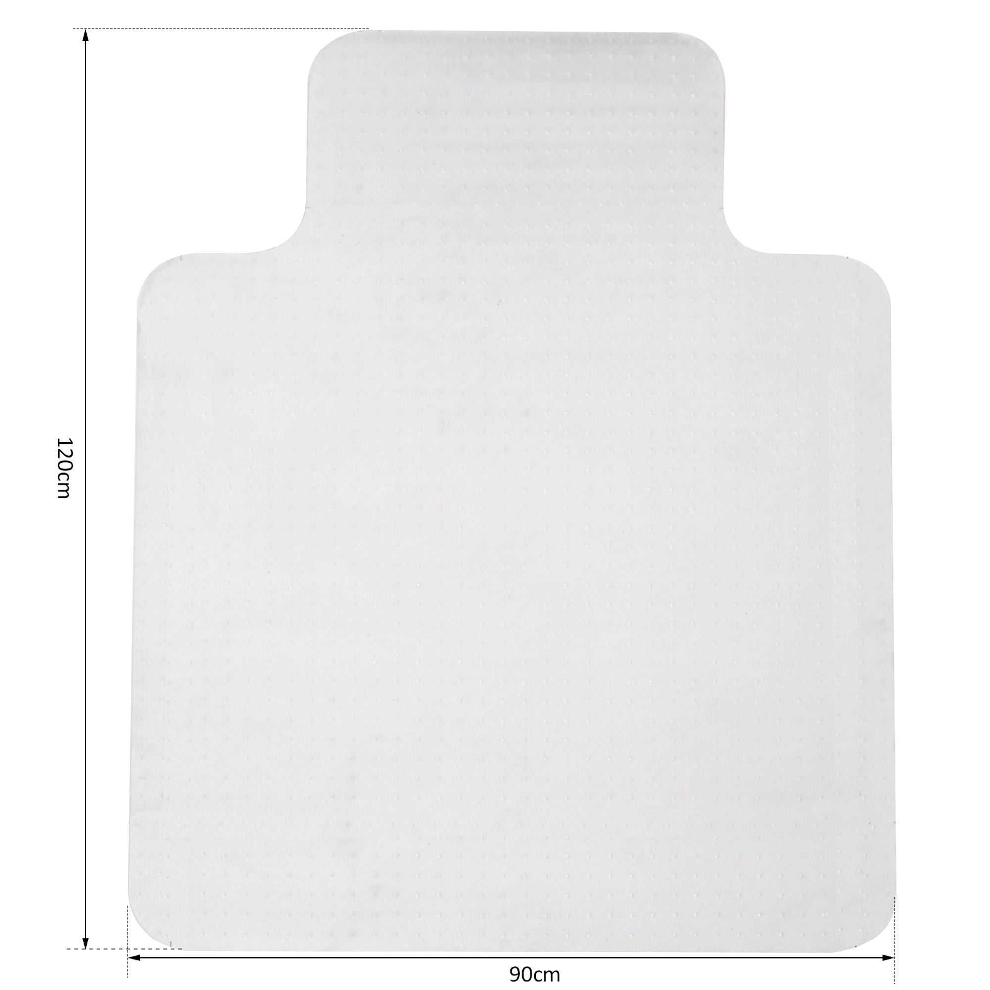 HOMCOM Office Carpet Protector Chair Mat Clear Spike Non Slip Studs Frosted Lipped - North Peak Garden Furniture