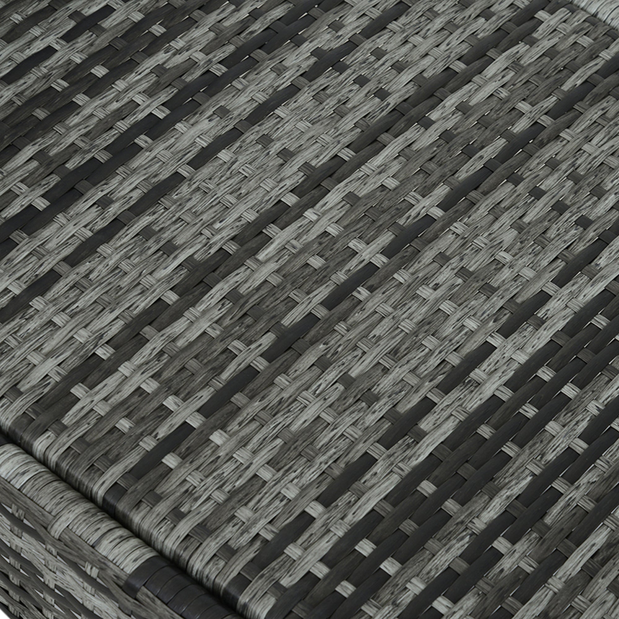 Outsunny 2PC Rattan Sun Lounger Recliner Bed Reclining Chair Patio Garden Outdoor Wicker Weave Adjustable Headrest with Fire Retardant Cushion – Grey - North Peak Garden Furniture