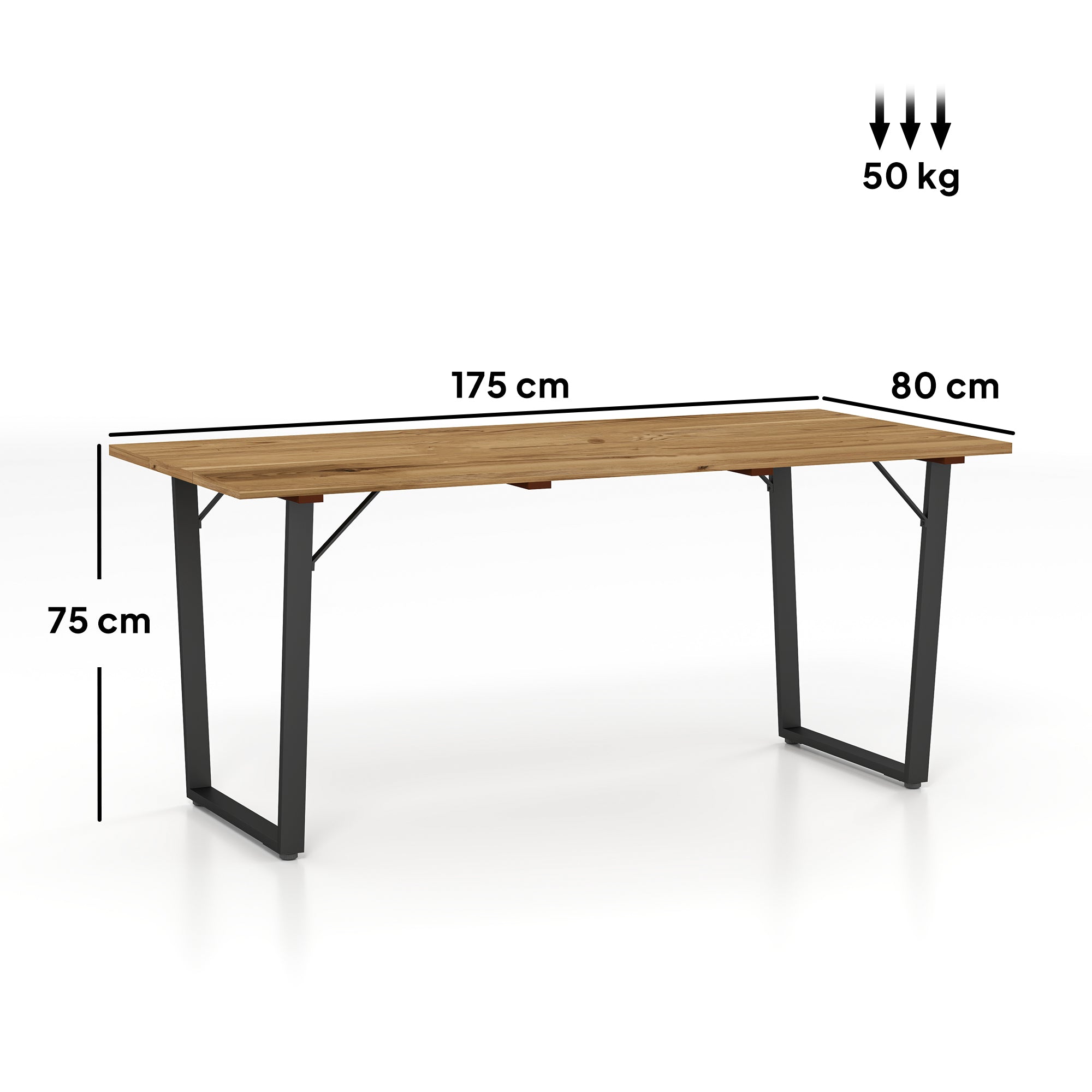Outsunny Garden Table for 6, 175 x 80 cm Large Rectangle Outdoor Dining Table with 5cm Parasol Hole and Slatted Top, Weather Resistant Fir Wood Patio Table for Balcony, Terrace, Brown - North Peak Garden Furniture