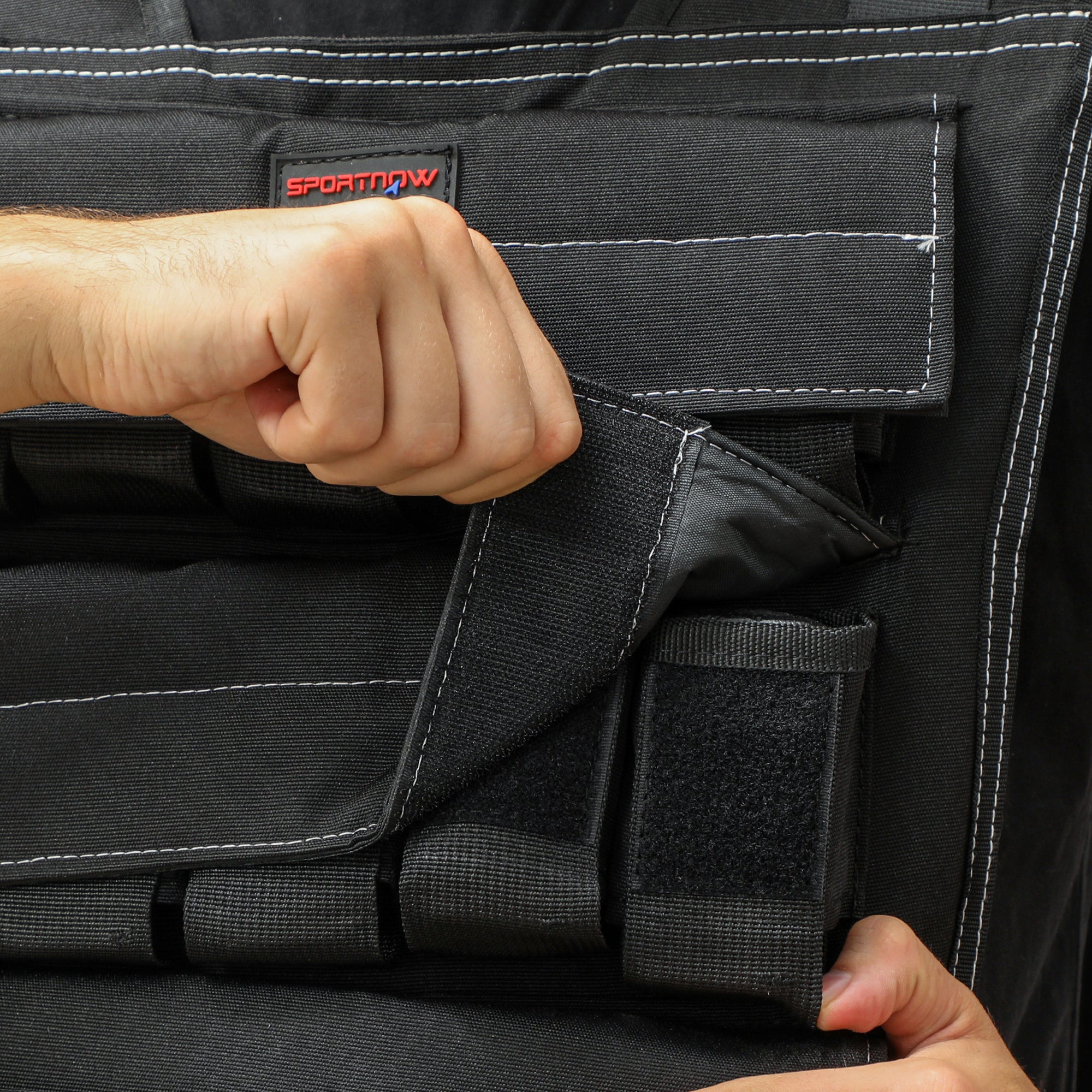 SPORTNOW 30KG Adjustable Weighted Vest, Running Weight Vest, with 30 Metal Weights, Reflective Strips, for Running, Exercise