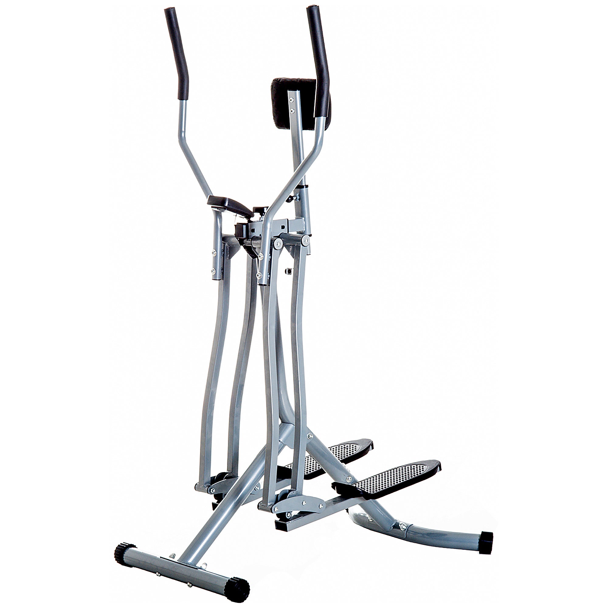 HOMCOM Air Walker Glider, Cross Trainer Fitness Machine, with LCD, for Home Gym, Grey - North Peak Garden Furniture