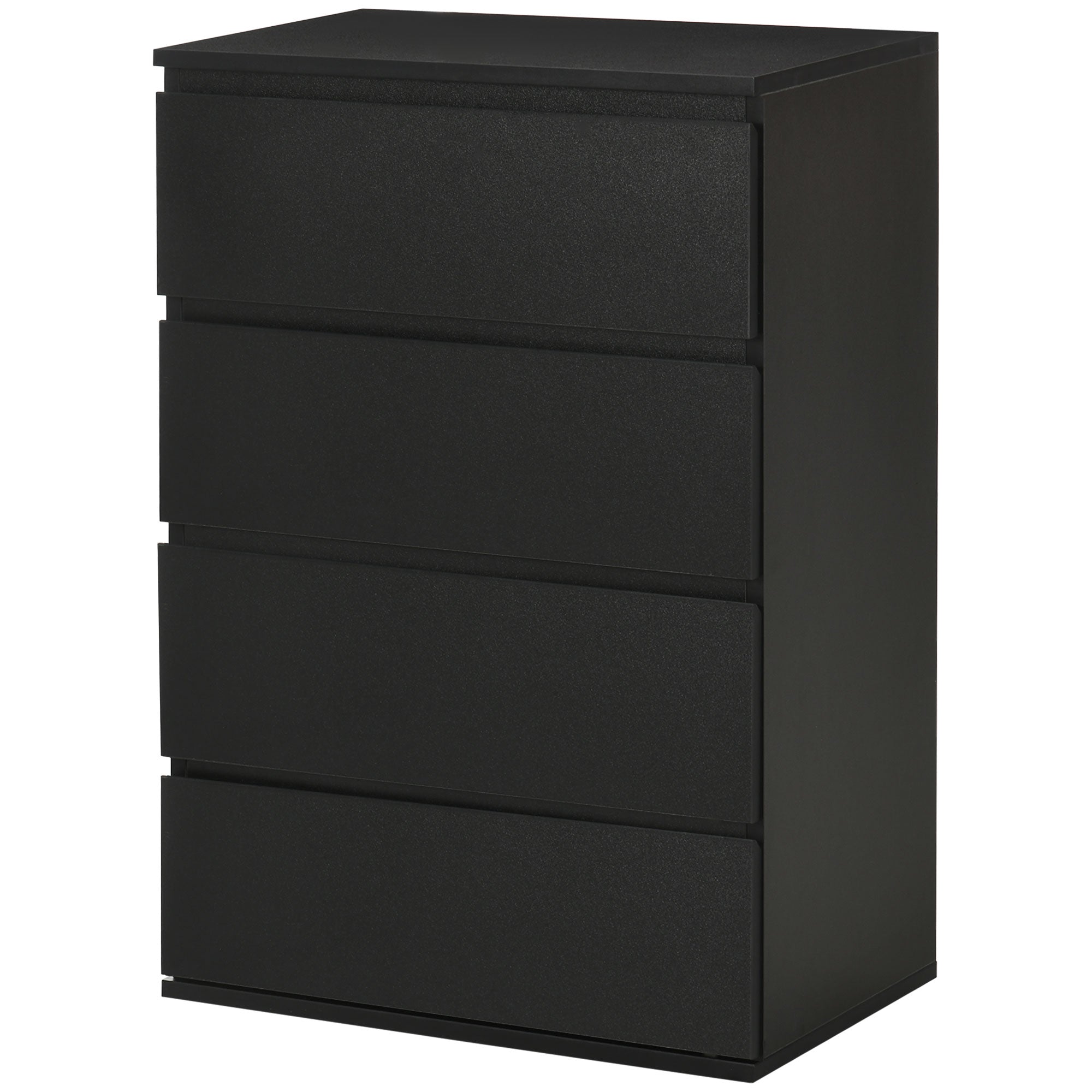 HOMCOM Chest of Drawers, 4-Drawer Storage Cabinets, Modern Dresser, Storage Drawer Unit for Bedroom