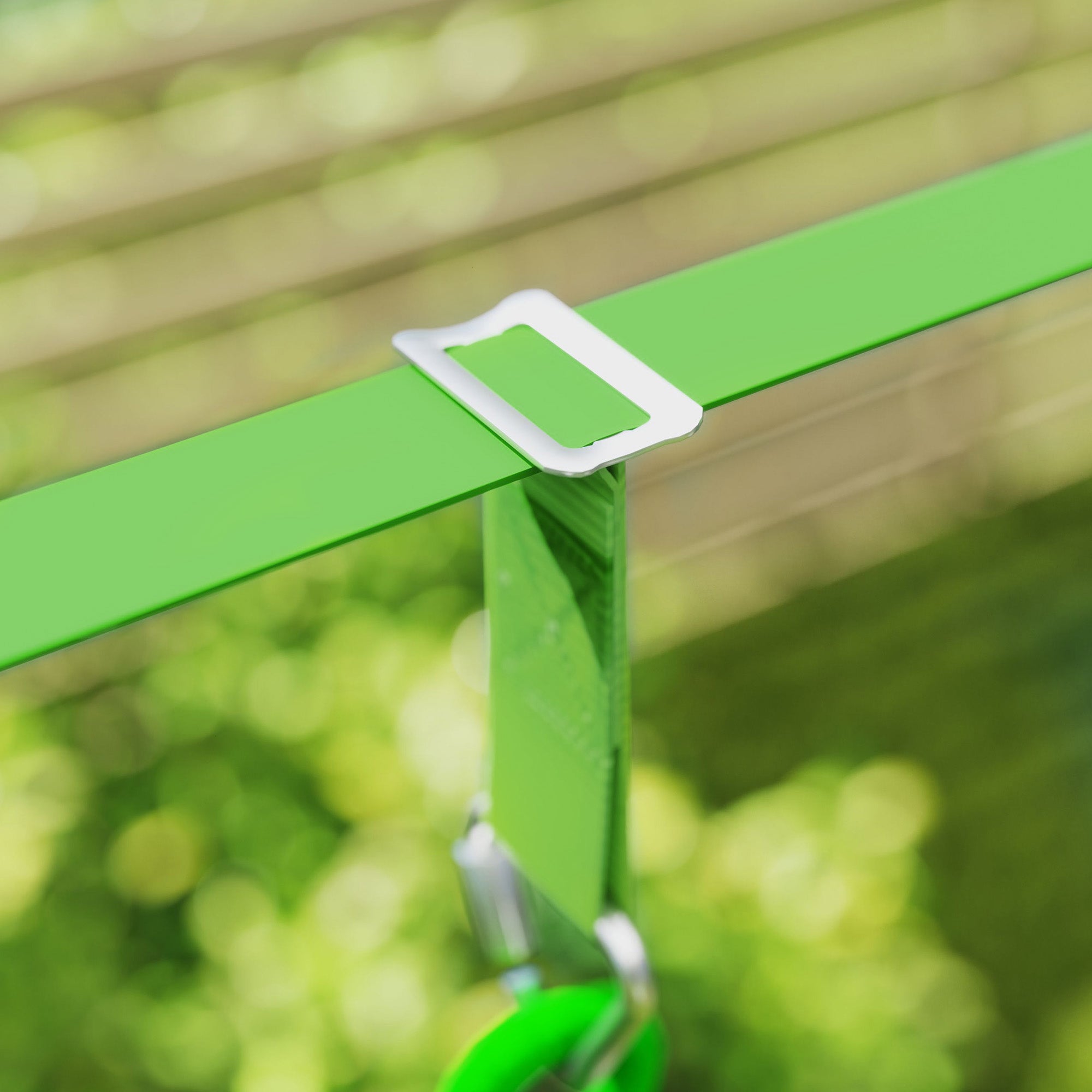 AIYAPLAY Obstacle Course for Kids with 10PCs Slackline Kit, with Monkey Bars, Gym Rings, Rope Ladder, Nest Swing, Hanging Tray - North Peak Garden Furniture